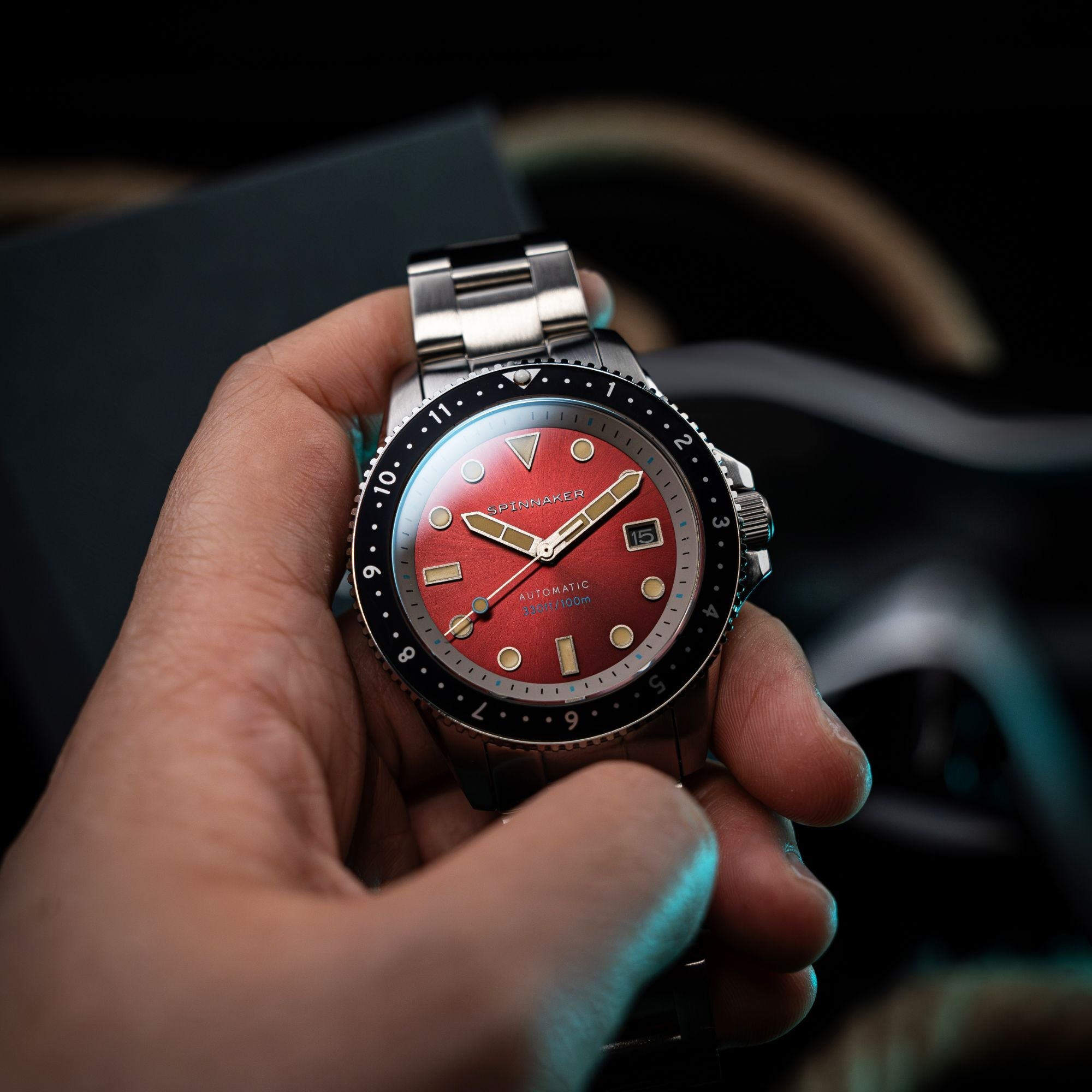 SPINNAKER Spinnaker Croft Pioneer Automatic Sangria Red Men's Watch SP-5136-44