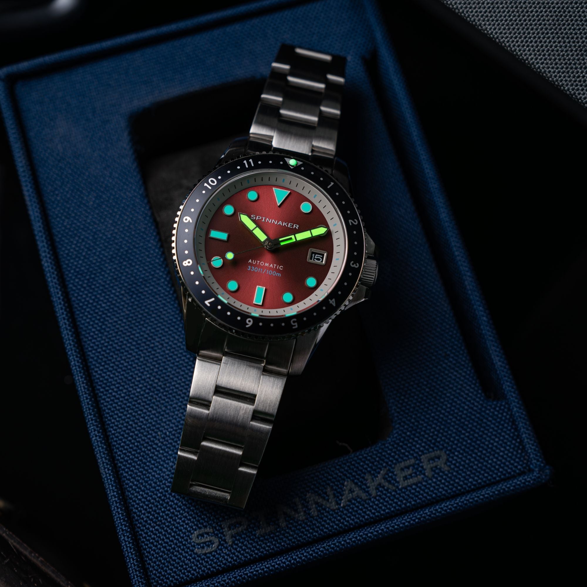 SPINNAKER Spinnaker Croft Pioneer Automatic Sangria Red Men's Watch SP-5136-44