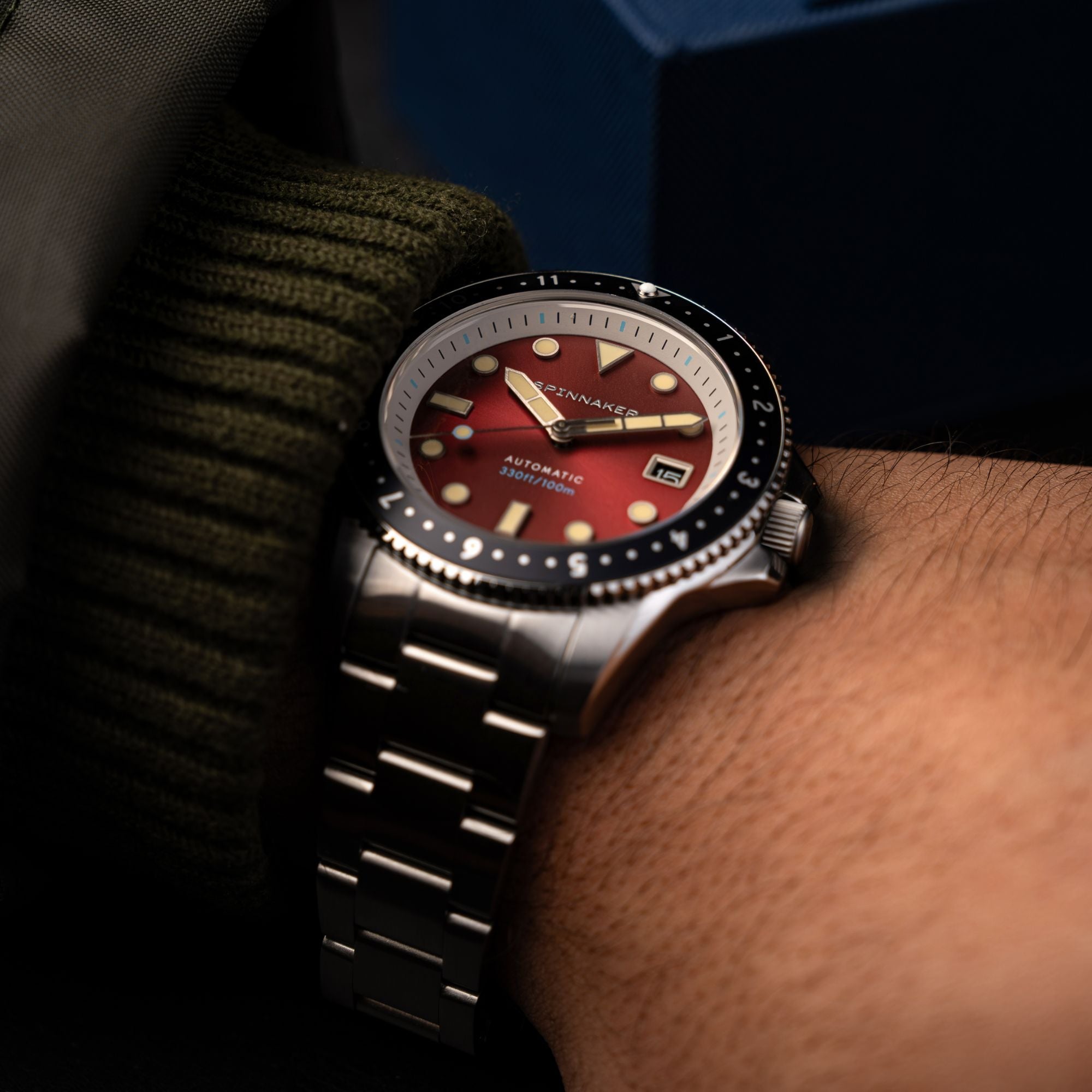 SPINNAKER Spinnaker Croft Pioneer Automatic Sangria Red Men's Watch SP-5136-44
