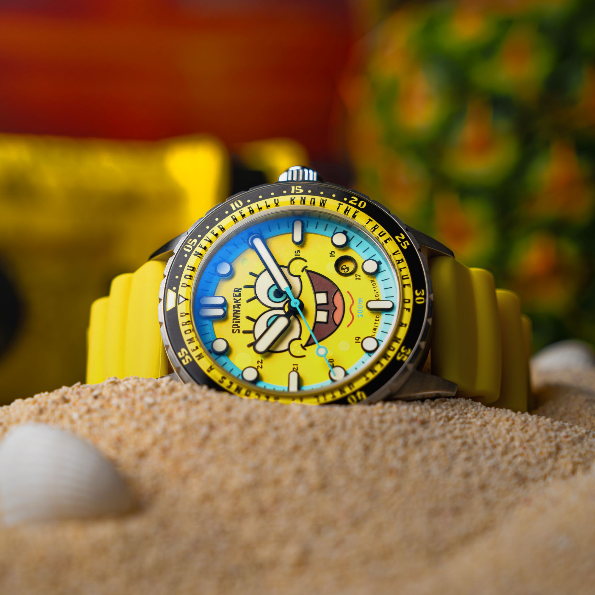 SPINNAKER Spinnaker SpongeBob Yellow Hass Automatic Spongebob Squarepants 25th Limited Edition SP-5138-11