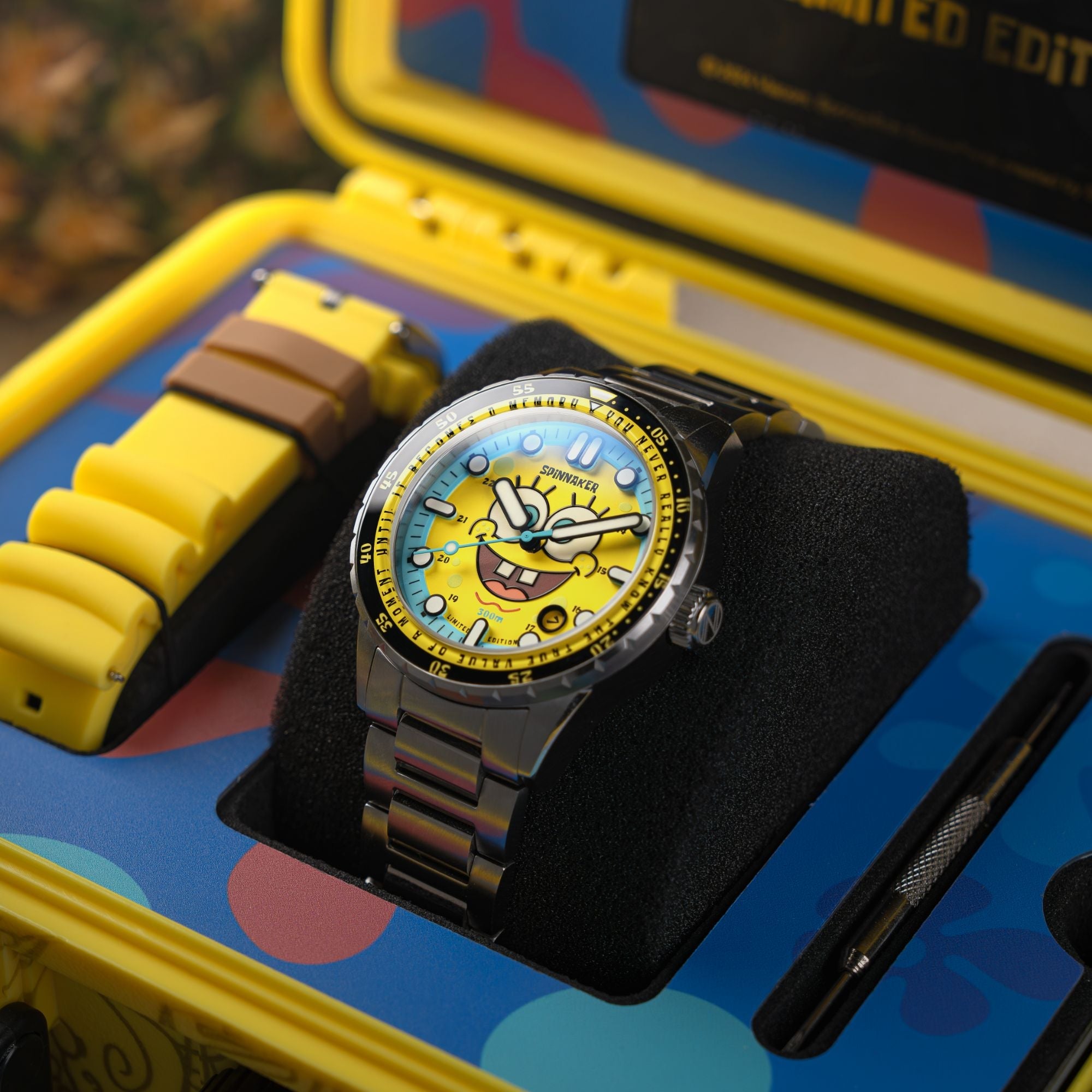 SPINNAKER Spinnaker SpongeBob Yellow Hass Automatic Spongebob Squarepants 25th Limited Edition SP-5138-11