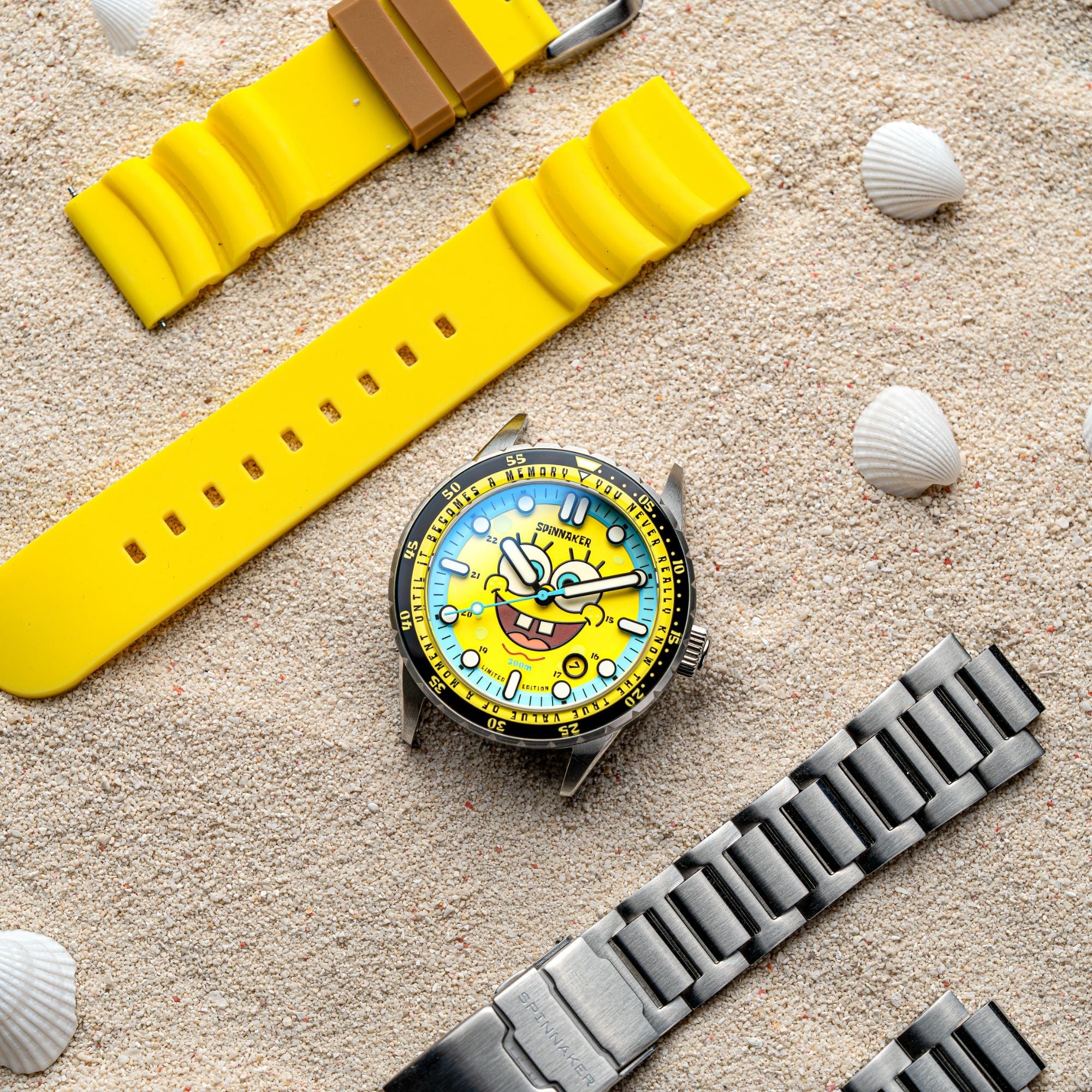 SPINNAKER Spinnaker SpongeBob Yellow Hass Automatic Spongebob Squarepants 25th Limited Edition SP-5138-11
