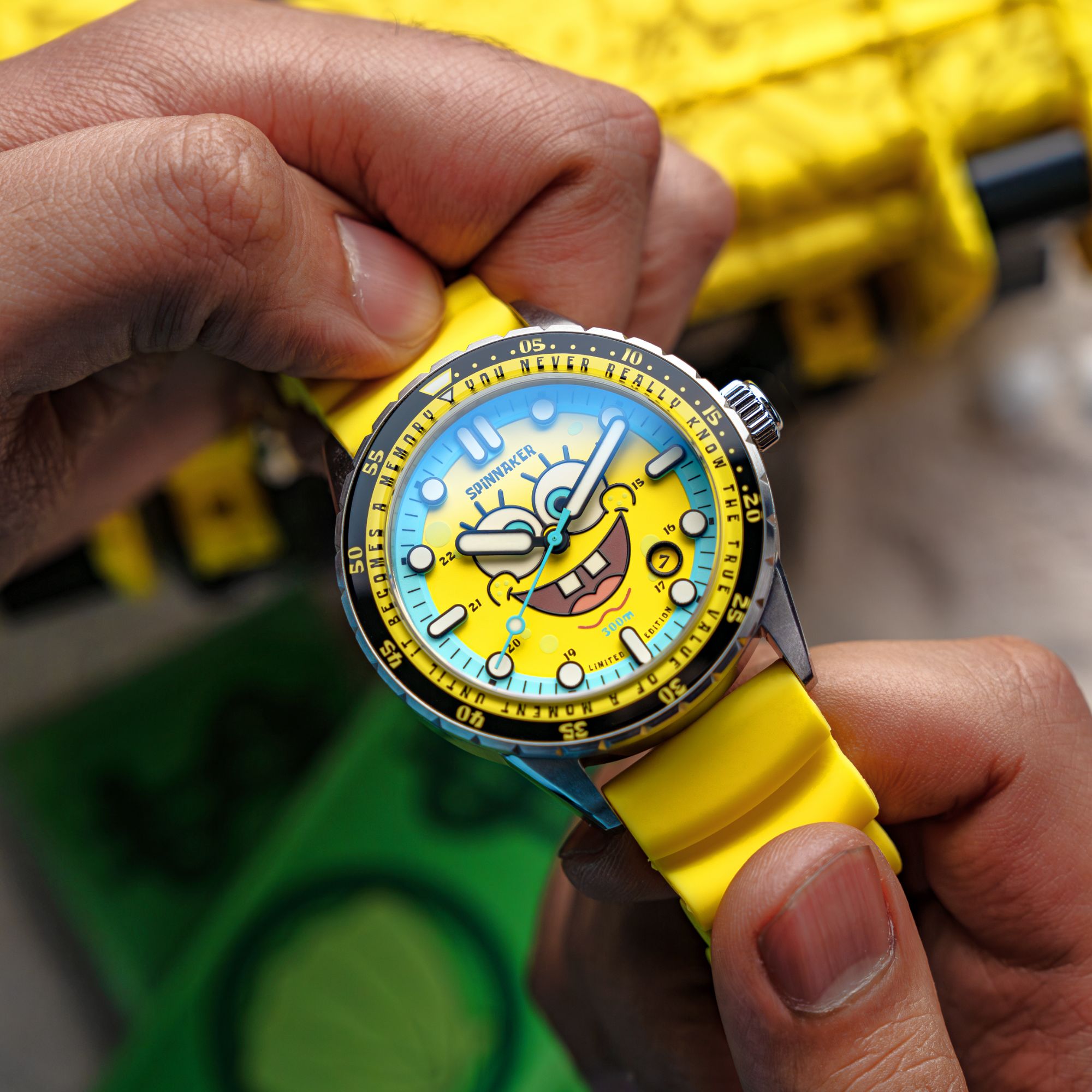 SPINNAKER Spinnaker SpongeBob Yellow Hass Automatic Spongebob Squarepants 25th Limited Edition SP-5138-11