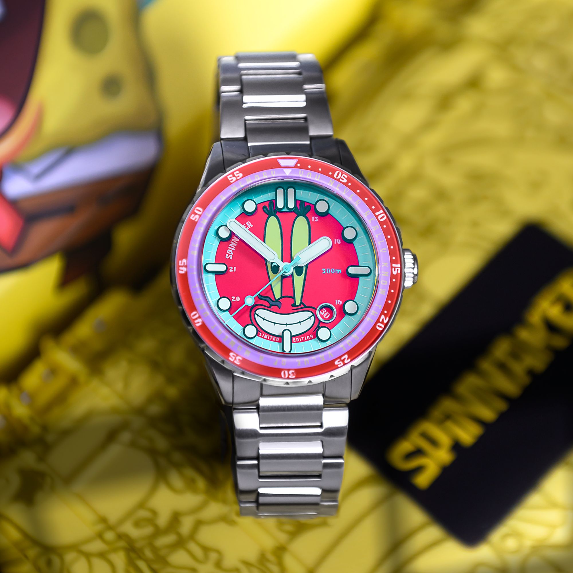 SPINNAKER Spinnaker Mr. Krabs Red Hass Automatic Spongebob Squarepants 25th Limited Edition SP-5138-44