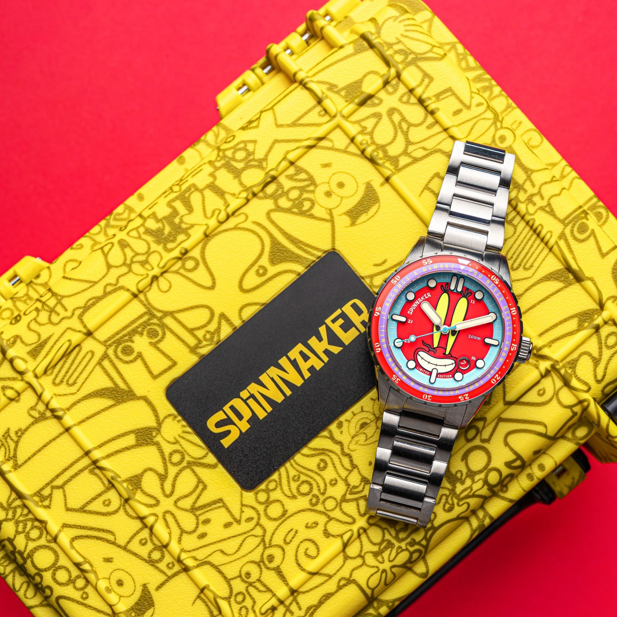 SPINNAKER Spinnaker Mr. Krabs Red Hass Automatic Spongebob Squarepants 25th Limited Edition SP-5138-44
