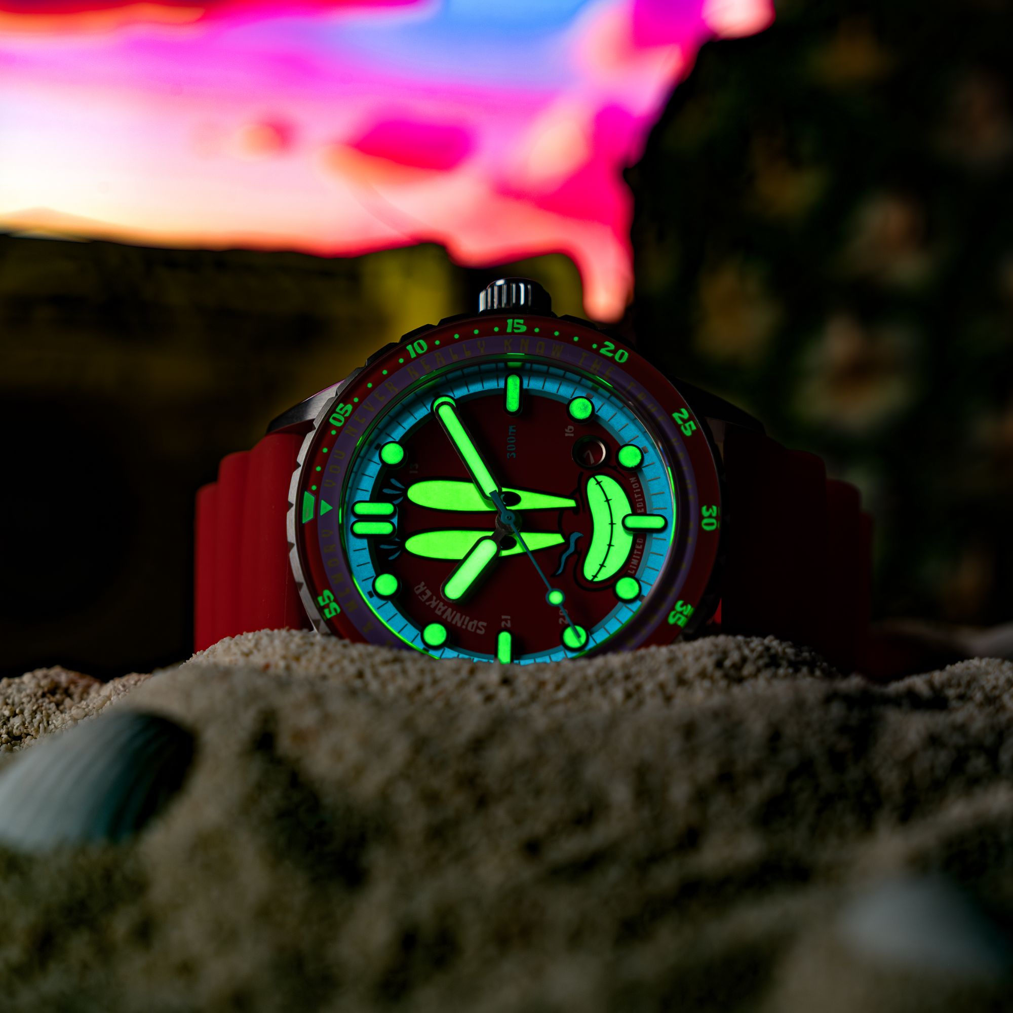 SPINNAKER Spinnaker Mr. Krabs Red Hass Automatic Spongebob Squarepants 25th Limited Edition SP-5138-44