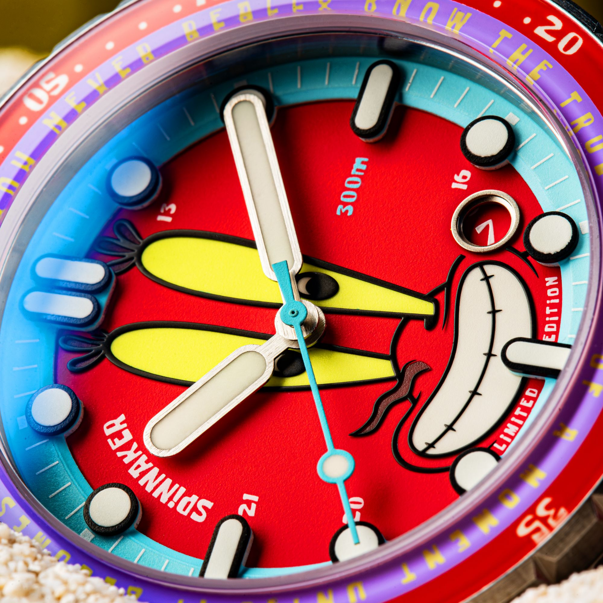 SPINNAKER Spinnaker Mr. Krabs Red Hass Automatic Spongebob Squarepants 25th Limited Edition SP-5138-44