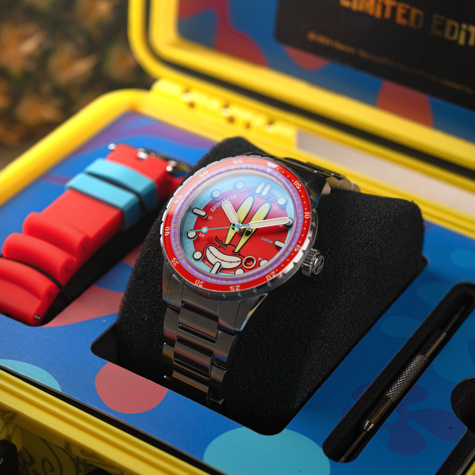 SPINNAKER Spinnaker Mr. Krabs Red Hass Automatic Spongebob Squarepants 25th Limited Edition SP-5138-44