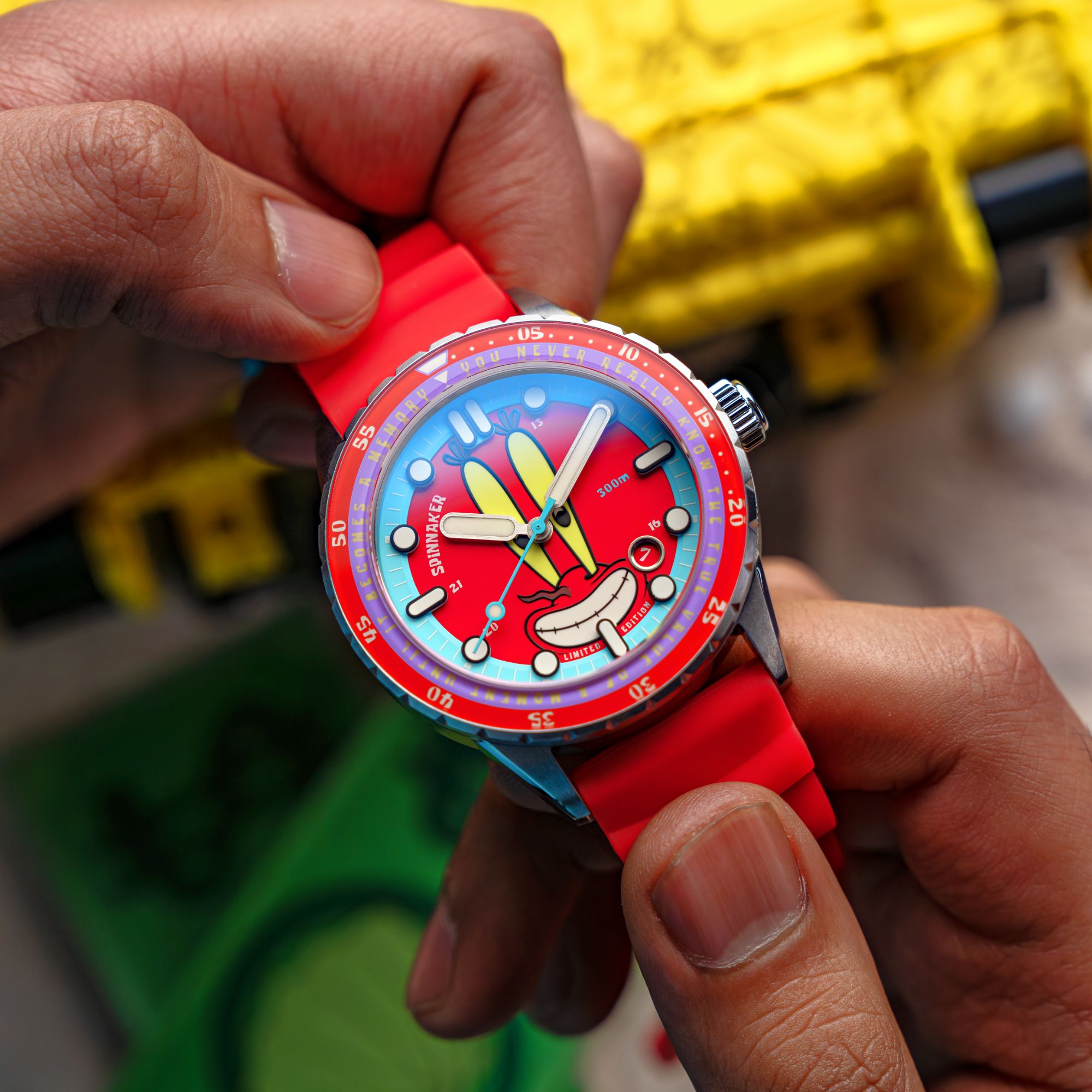 SPINNAKER Spinnaker Mr. Krabs Red Hass Automatic Spongebob Squarepants 25th Limited Edition SP-5138-44