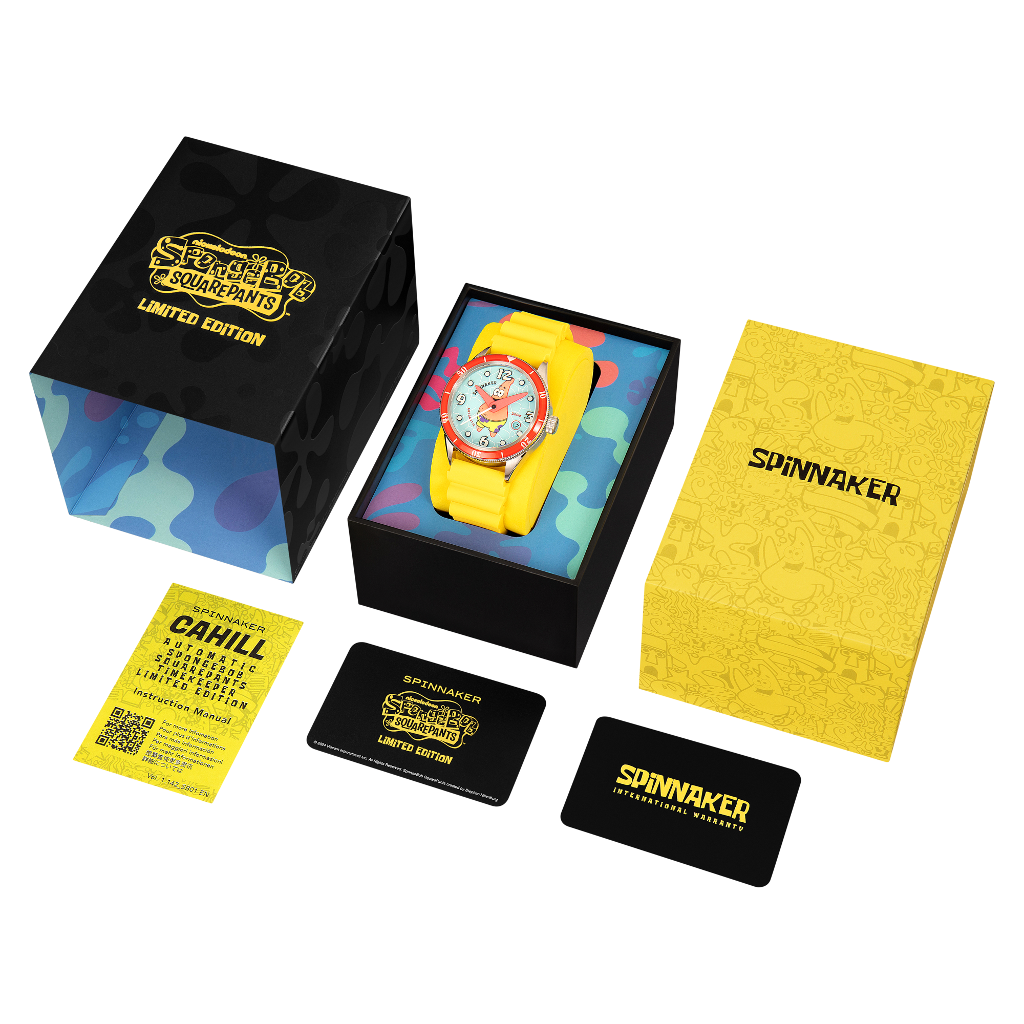 SPINNAKER Spinnaker Cahill Automatic Spongebob Squarepants Timekeeper Limited Edition Patrick O'Clock Men's Watch SP-5142-02