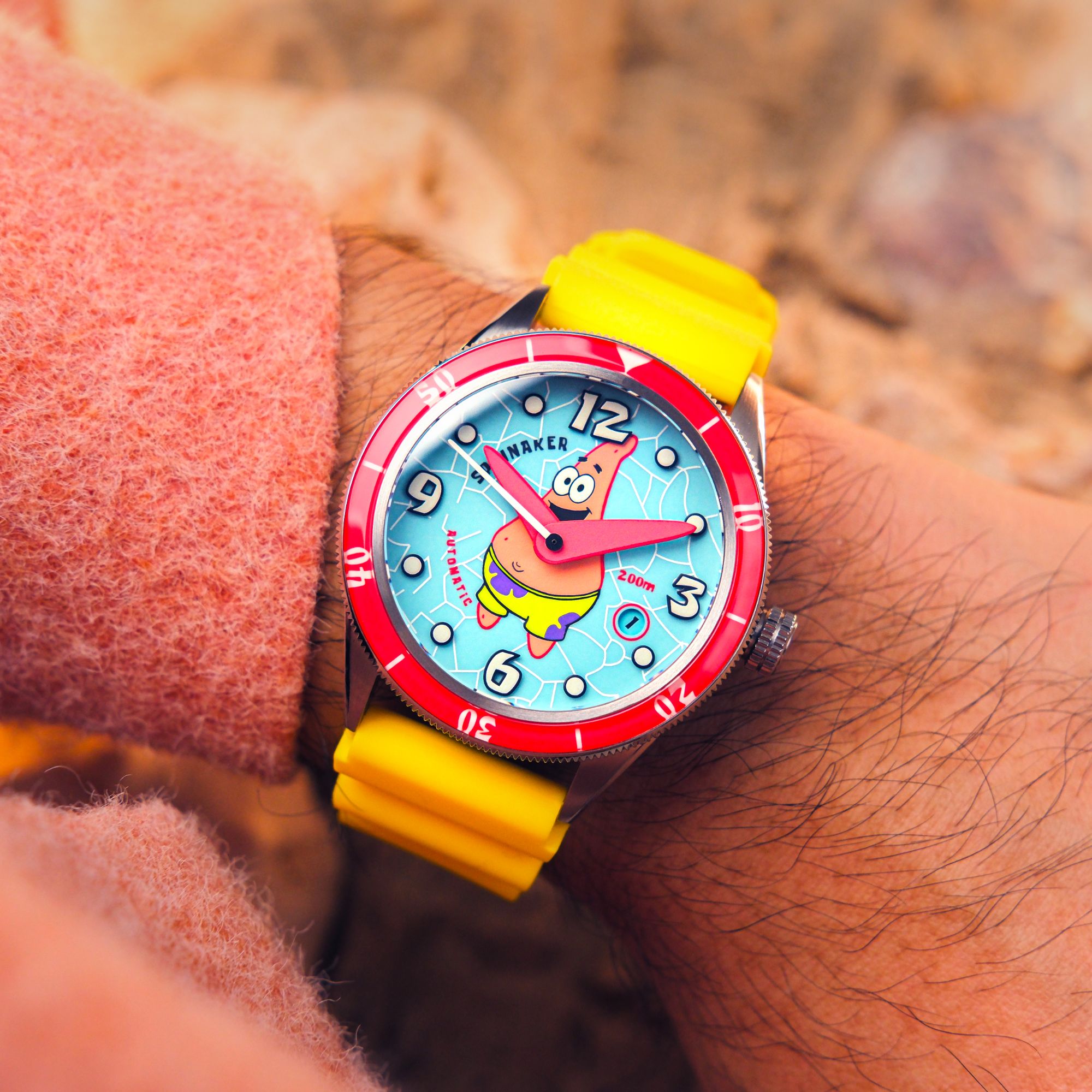 SPINNAKER Spinnaker Cahill Automatic Spongebob Squarepants Timekeeper Limited Edition Patrick O'Clock Men's Watch SP-5142-02