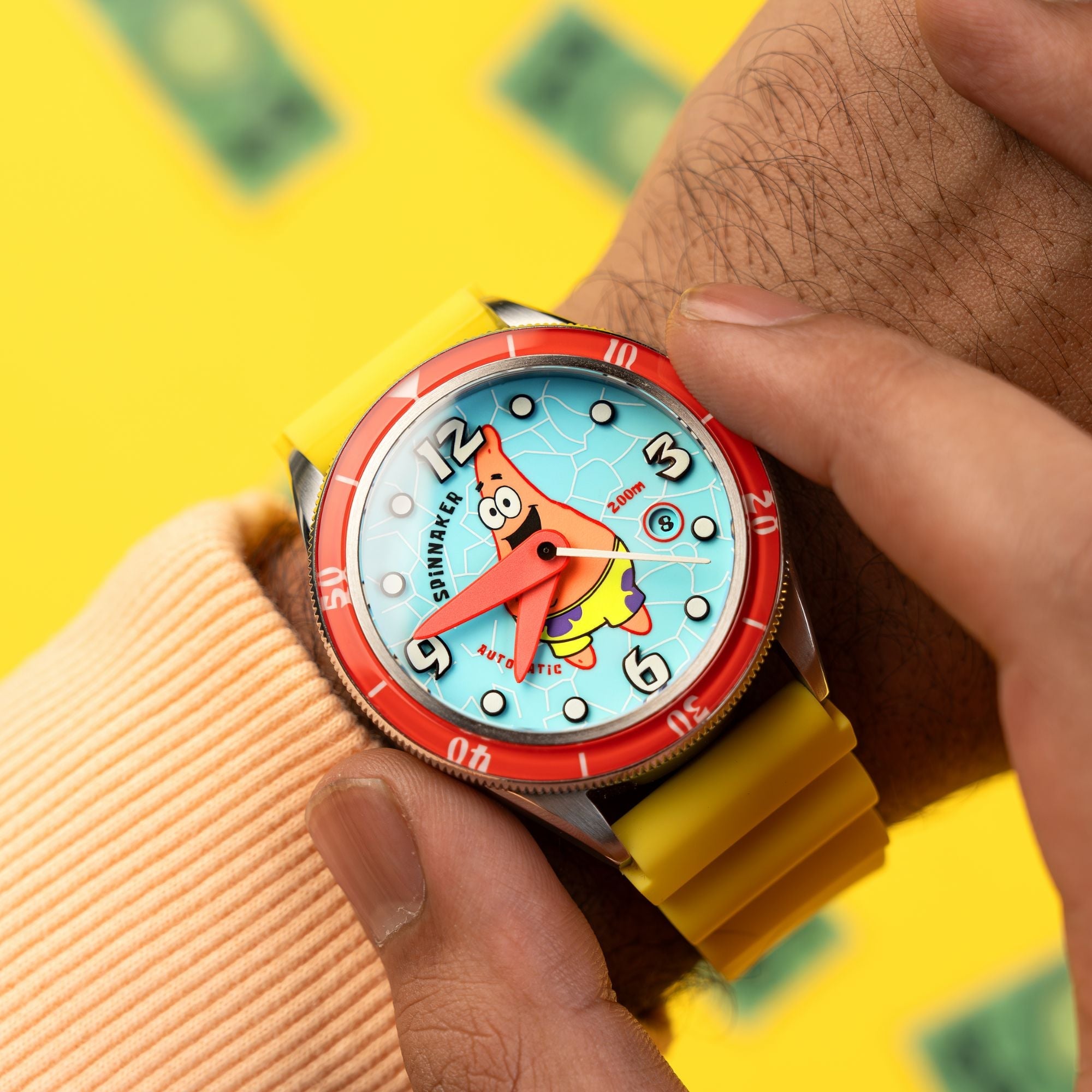 SPINNAKER Spinnaker Cahill Automatic Spongebob Squarepants Timekeeper Limited Edition Patrick O'Clock Men's Watch SP-5142-02