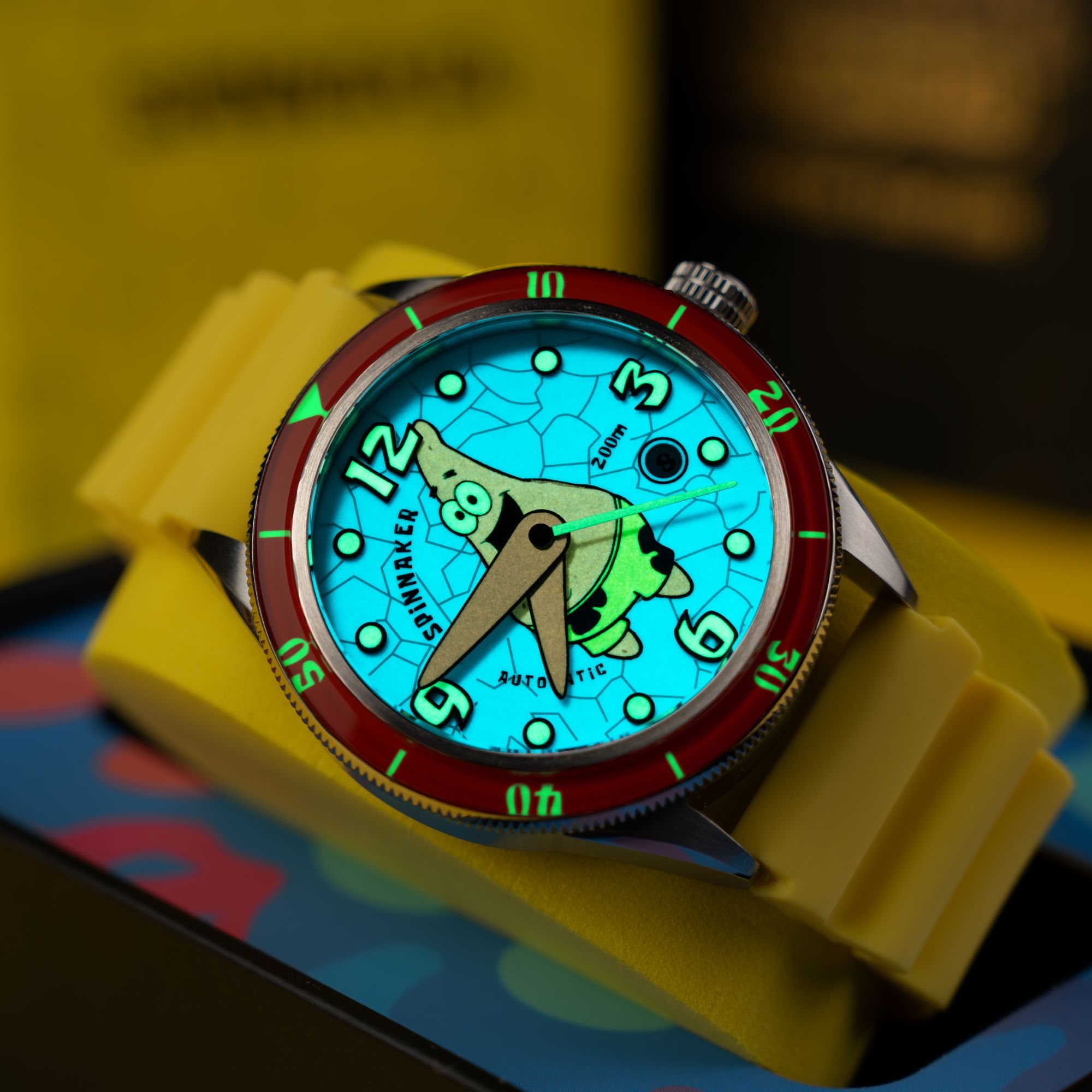 SPINNAKER Spinnaker Cahill Automatic Spongebob Squarepants Timekeeper Limited Edition Patrick O'Clock Men's Watch SP-5142-02