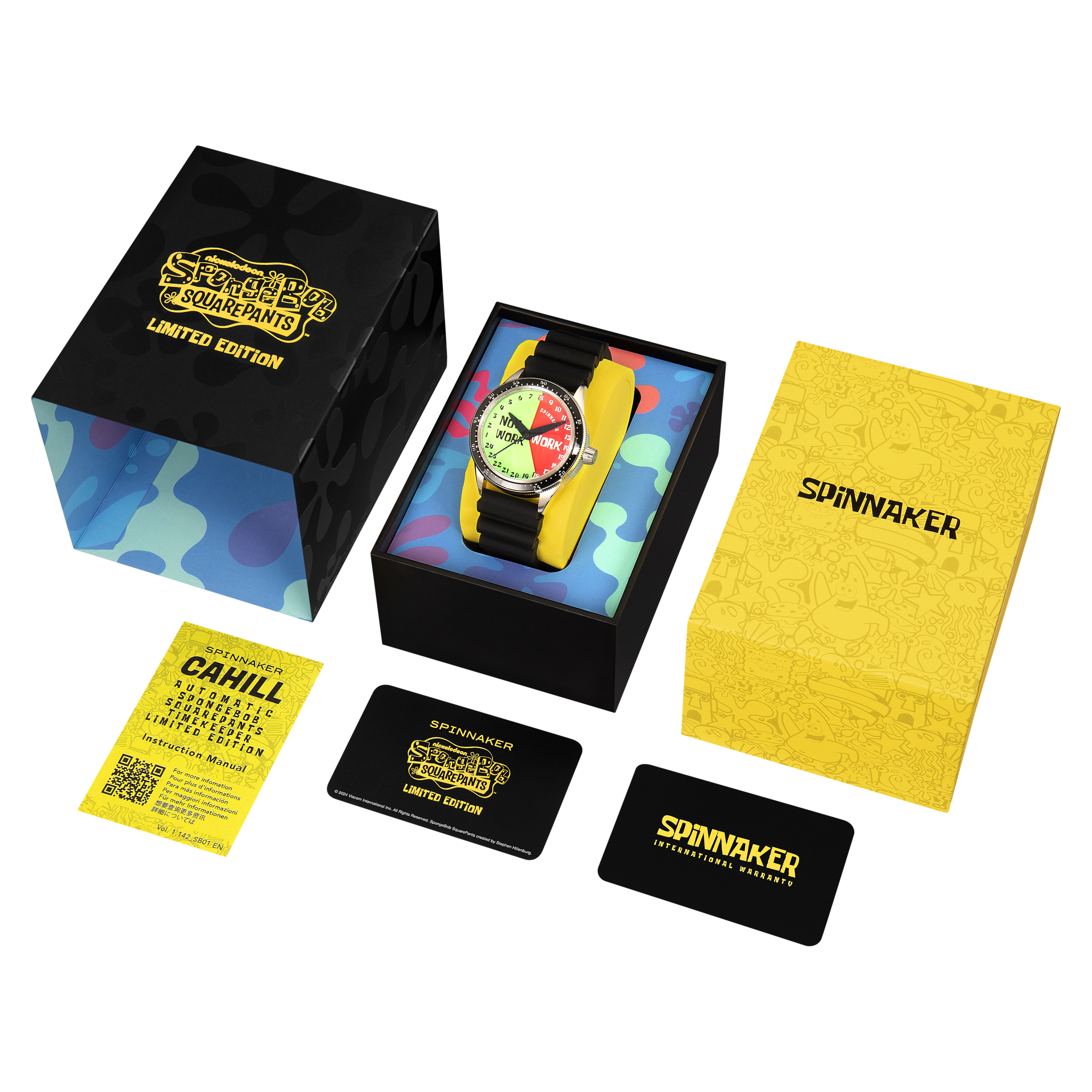 SPINNAKER Spinnaker Cahill Automatic Spongebob Squarepants Timekeeper Limited Edition Work Not Work Men's Watch SP-5142-03