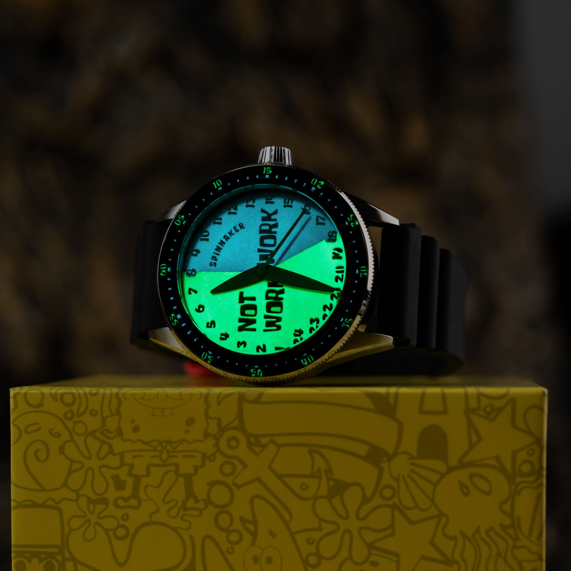 SPINNAKER Spinnaker Cahill Automatic Spongebob Squarepants Timekeeper Limited Edition Work Not Work Men's Watch SP-5142-03