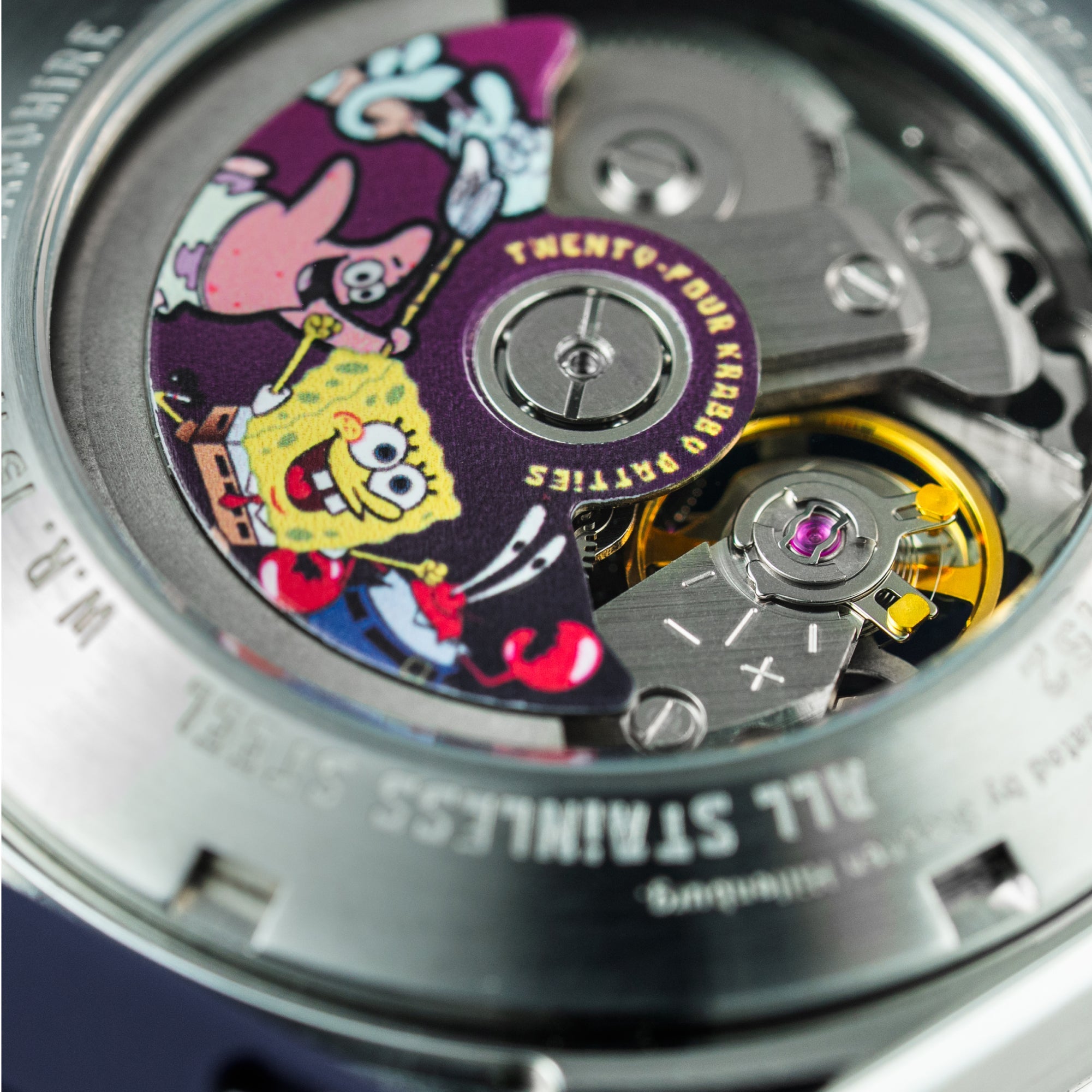 SPINNAKER Spinnaker Croft Mid-Size Skeleton Automatic Spongebob Squarepants Peek-A-Boo Limited Edition Dollar Diver Men's Watch SP-5152-01
