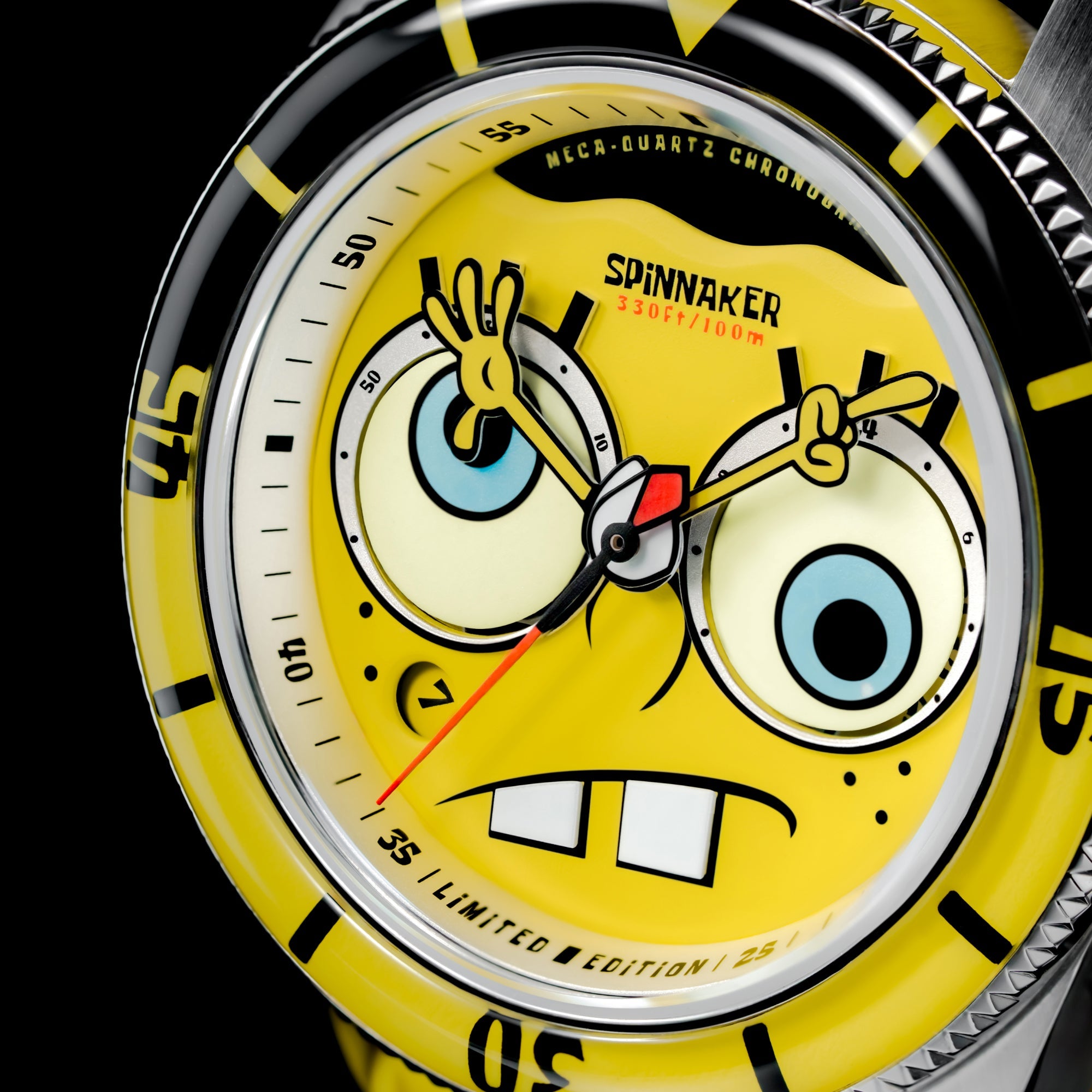 SPINNAKER Spinnaker Fleuss Chronograph Spongebob Squarepants Eyedial Limited Edition Eye Spy Yellow Men's Watch SP-5154-01