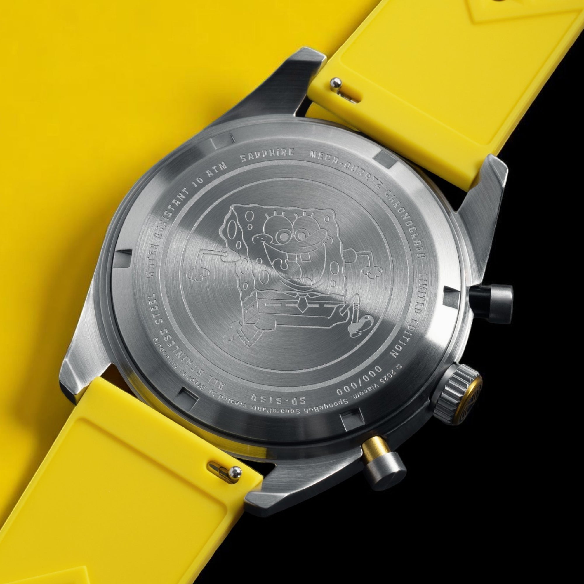 SPINNAKER Spinnaker Fleuss Chronograph Spongebob Squarepants Eyedial Limited Edition Eye Spy Yellow Men's Watch SP-5154-01