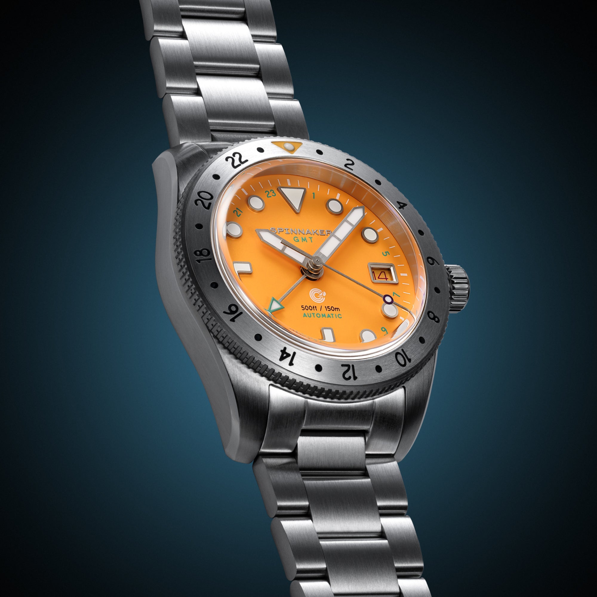 Croft 39 GMT Automatic Spinnaker Croft 39 Gmt Automatic Solar Burst Men's Watch SP-5157-22