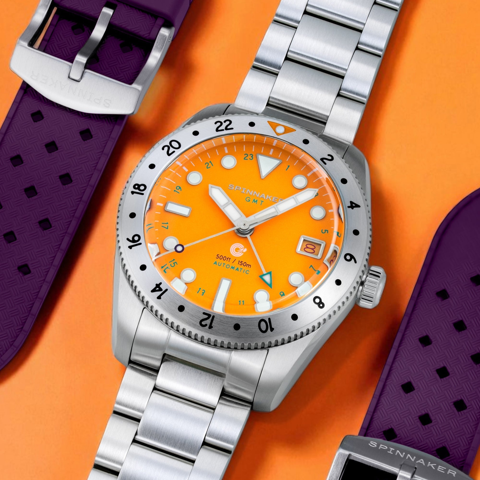Croft 39 GMT Automatic Spinnaker Croft 39 Gmt Automatic Solar Burst Men's Watch SP-5157-22