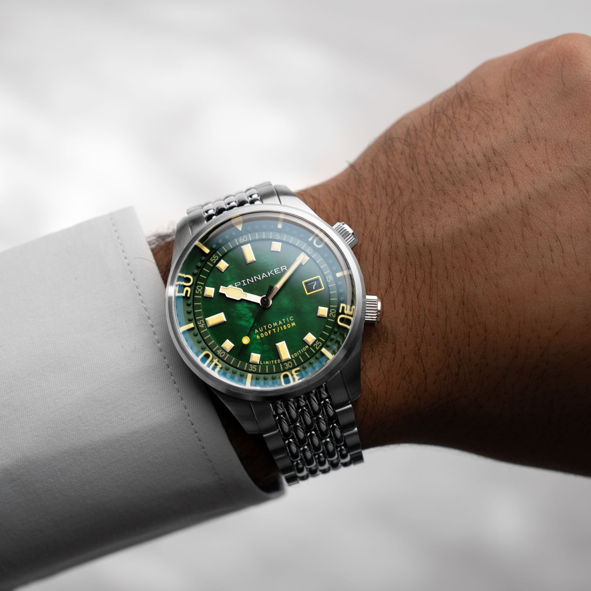 SPINNAKER Spinnaker Bradner Pearl Diver Automatic Limited Edition Emerald Tide Men's Watch SP-5158-11