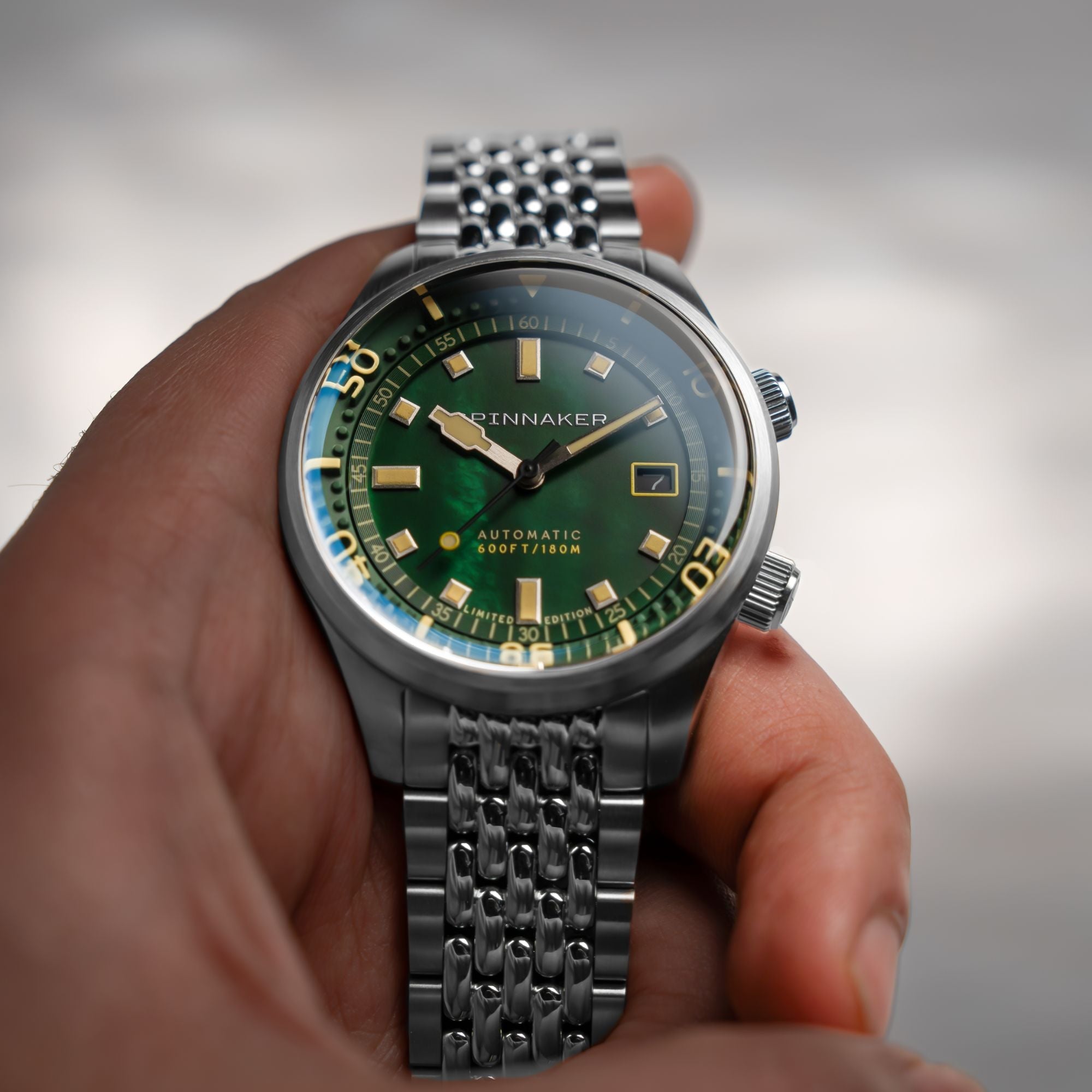 SPINNAKER Spinnaker Bradner Pearl Diver Automatic Limited Edition Emerald Tide Men's Watch SP-5158-11