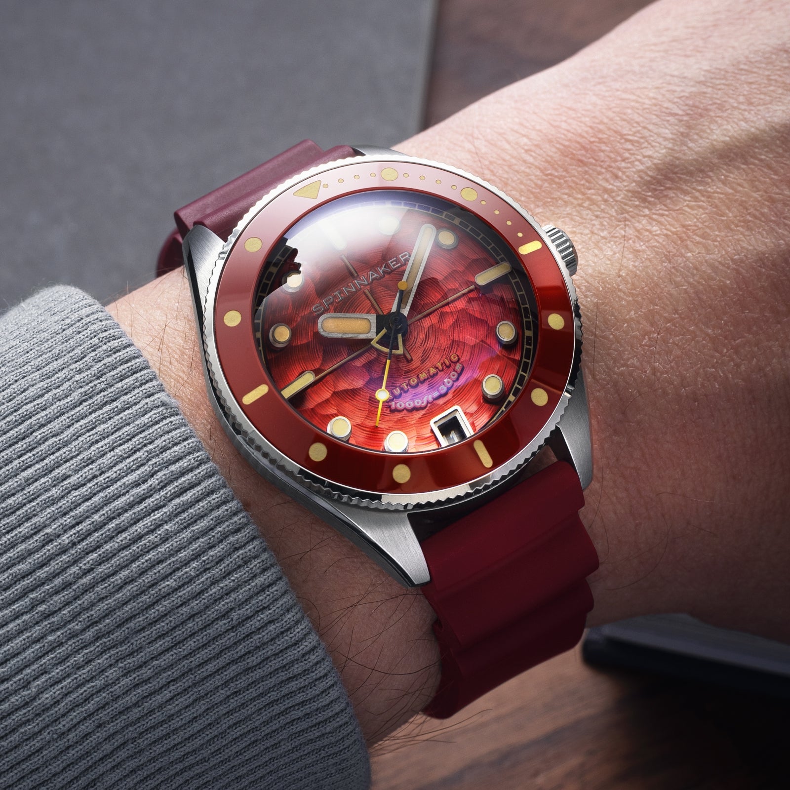 SPINNAKER Spinnaker Challenger Automatic Fiery Red Men's Watch SP-5159-33