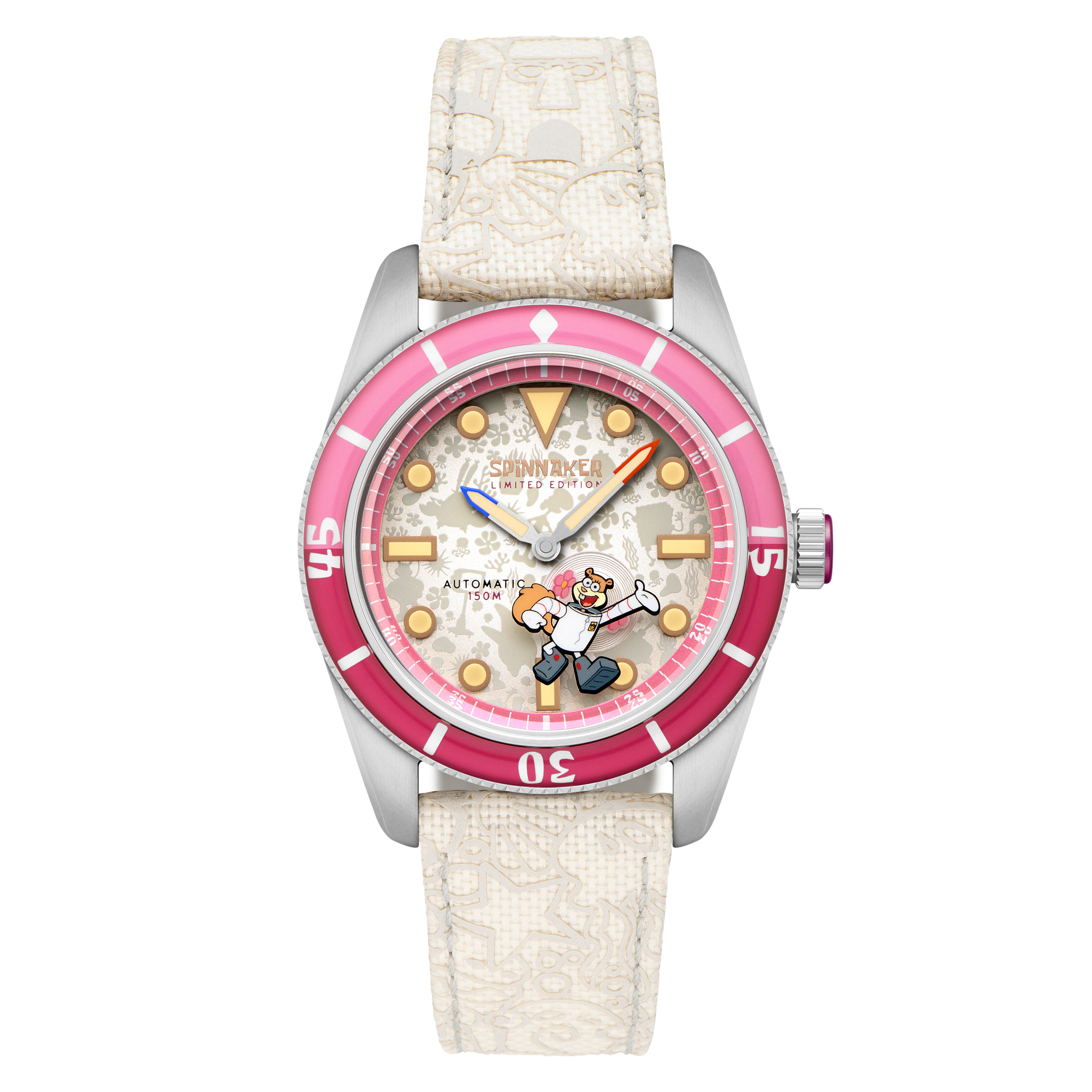 SPINNAKER Spinnaker Fleuss Automatic Spongebob Squarepants Frenemies Limited Edition Sandy White Men's Watch SP-5160-03
