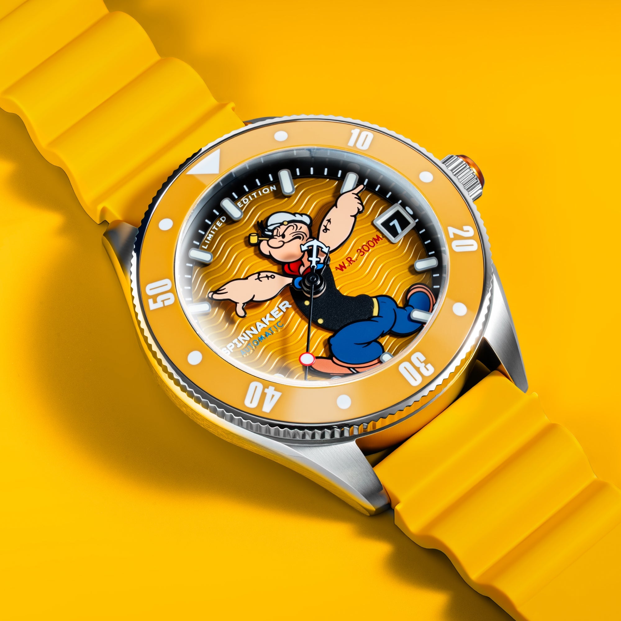 SPINNAKER Spinnaker Challenger Automatic Popeye Anchor Arms Limited Edition Corncob Yellow Men's Watch SP-5163-01