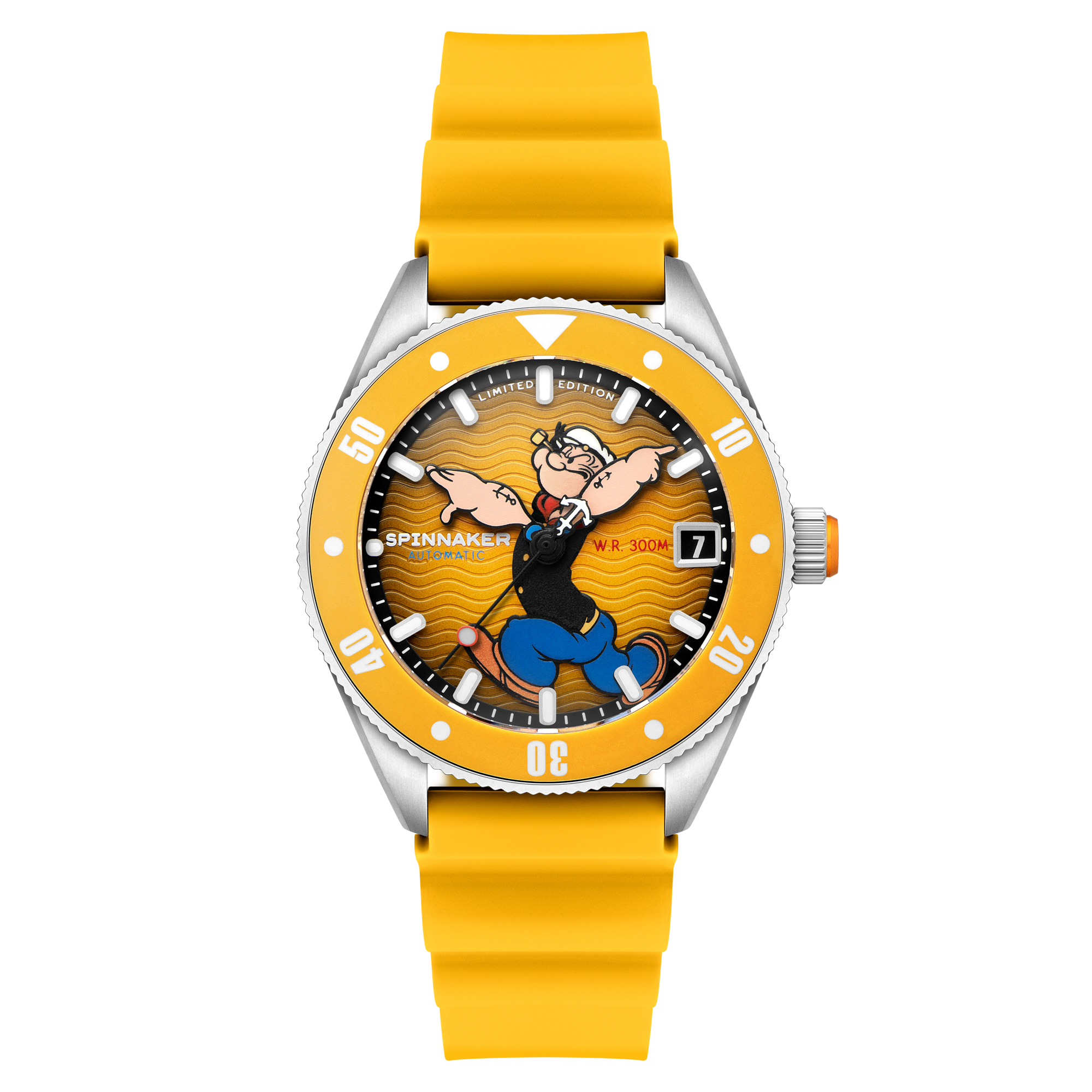 SPINNAKER Spinnaker Challenger Automatic Popeye Anchor Arms Limited Edition Corncob Yellow Men's Watch SP-5163-01
