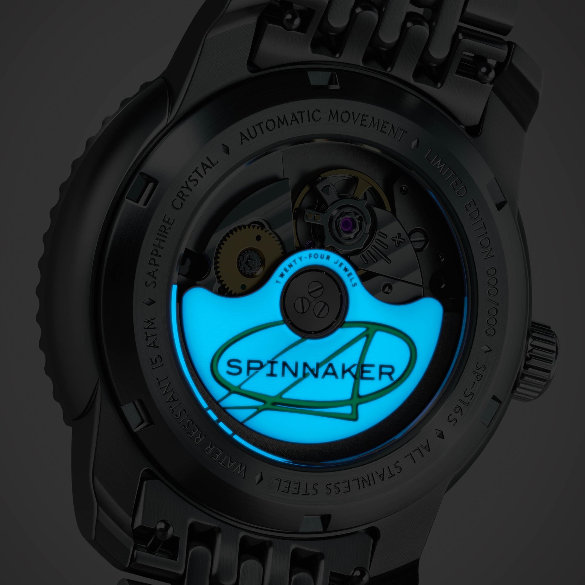 SPINNAKER Spinnaker Fleuss 40 Automatic Razzle Dazzle Limited Edition Noir Illumination Men's Watch SP-5165-11