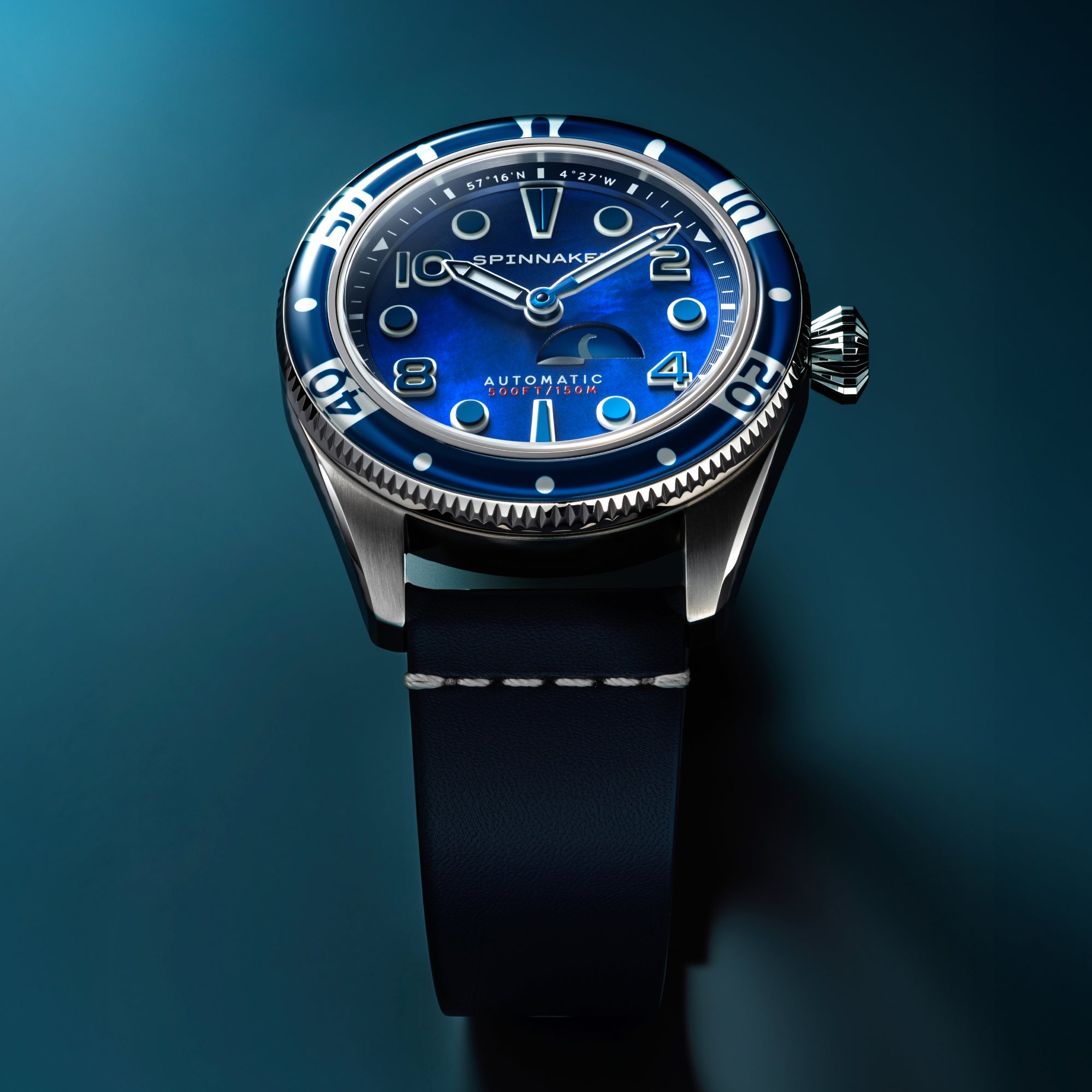SPINNAKER Spinnaker Fleuss Automatic Nessie Blue Pearl Diver Limited Edition Men's Watch SP-5168-01
