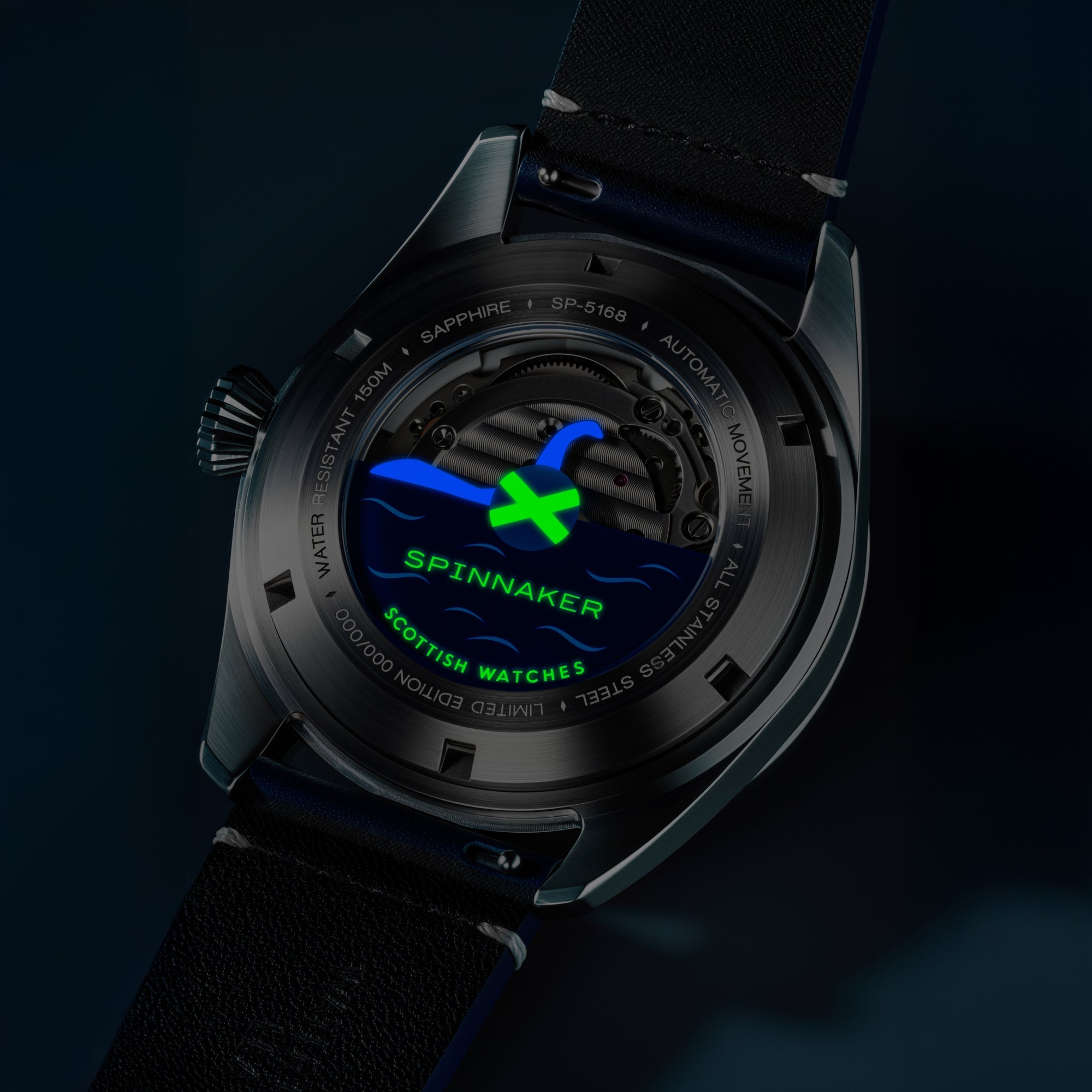SPINNAKER Spinnaker Fleuss Automatic Nessie Blue Pearl Diver Limited Edition Men's Watch SP-5168-01