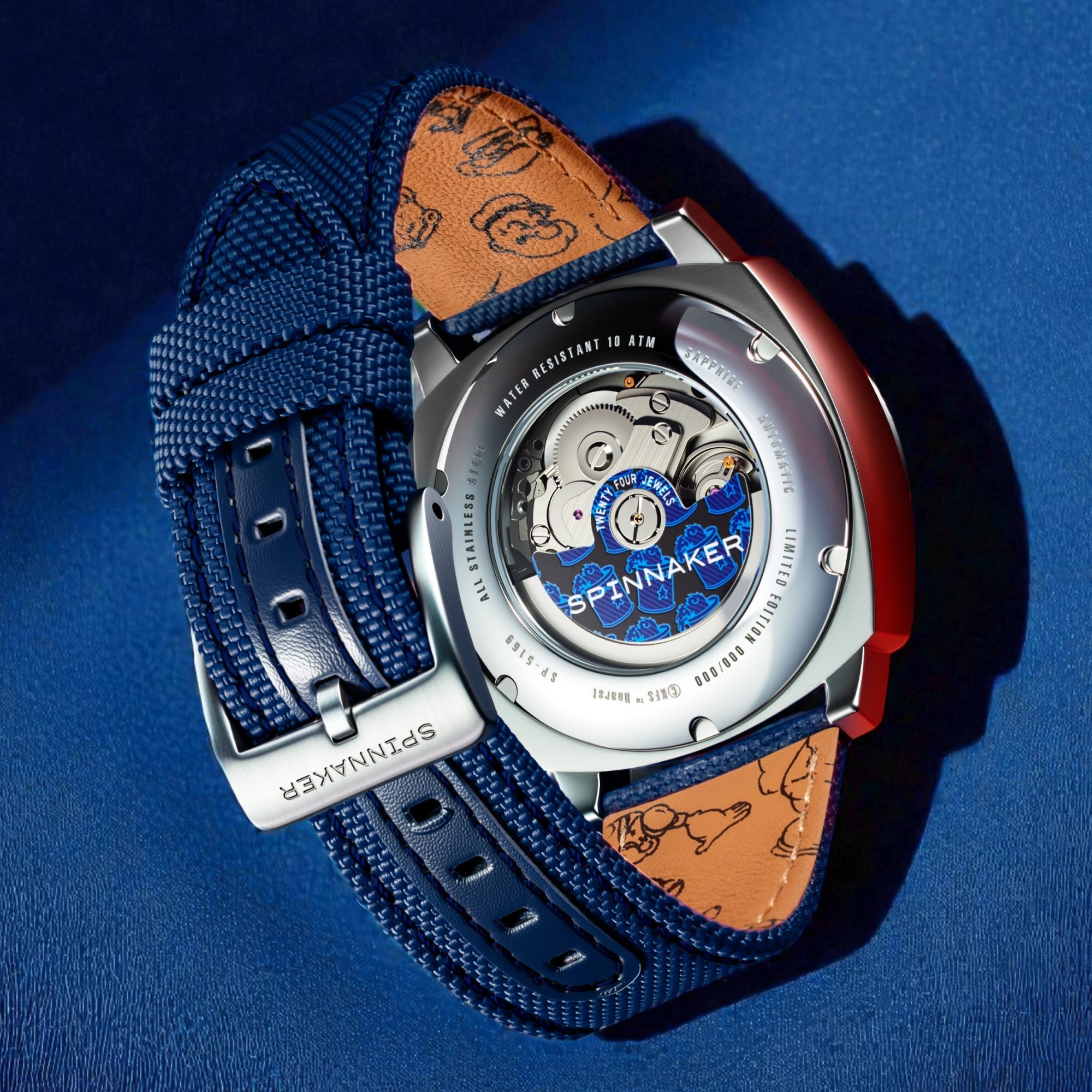 SPINNAKER Spinnaker Hull California Automatic Popeye Sailors And Sweethearts Limited Edition Popeye Navy Men's Watch SP-5169-01