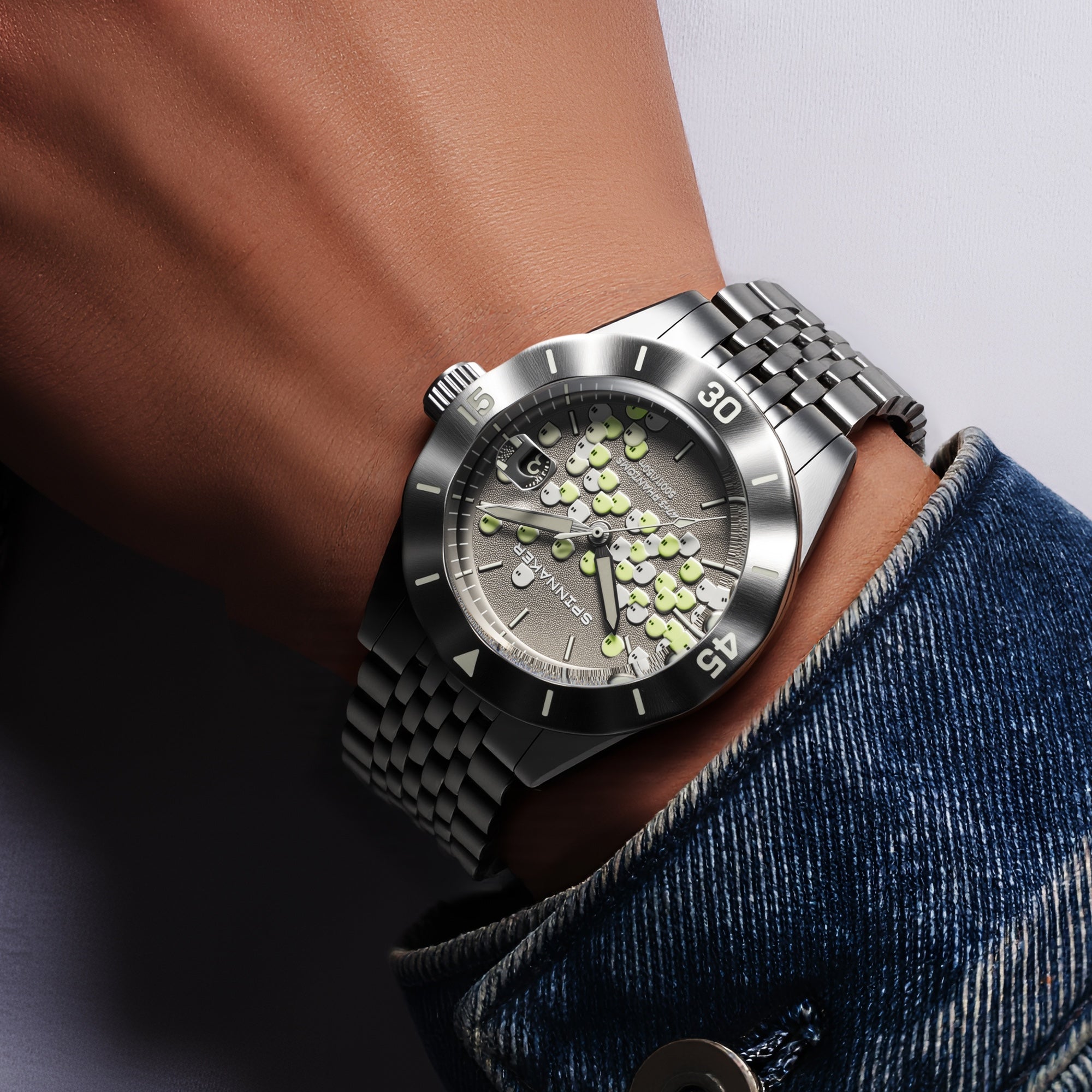 Spinnaker Fleuss Automatic Seconde Seconde 2025 Edition 43mm Phantom White Men's Watch SP-5170-11B