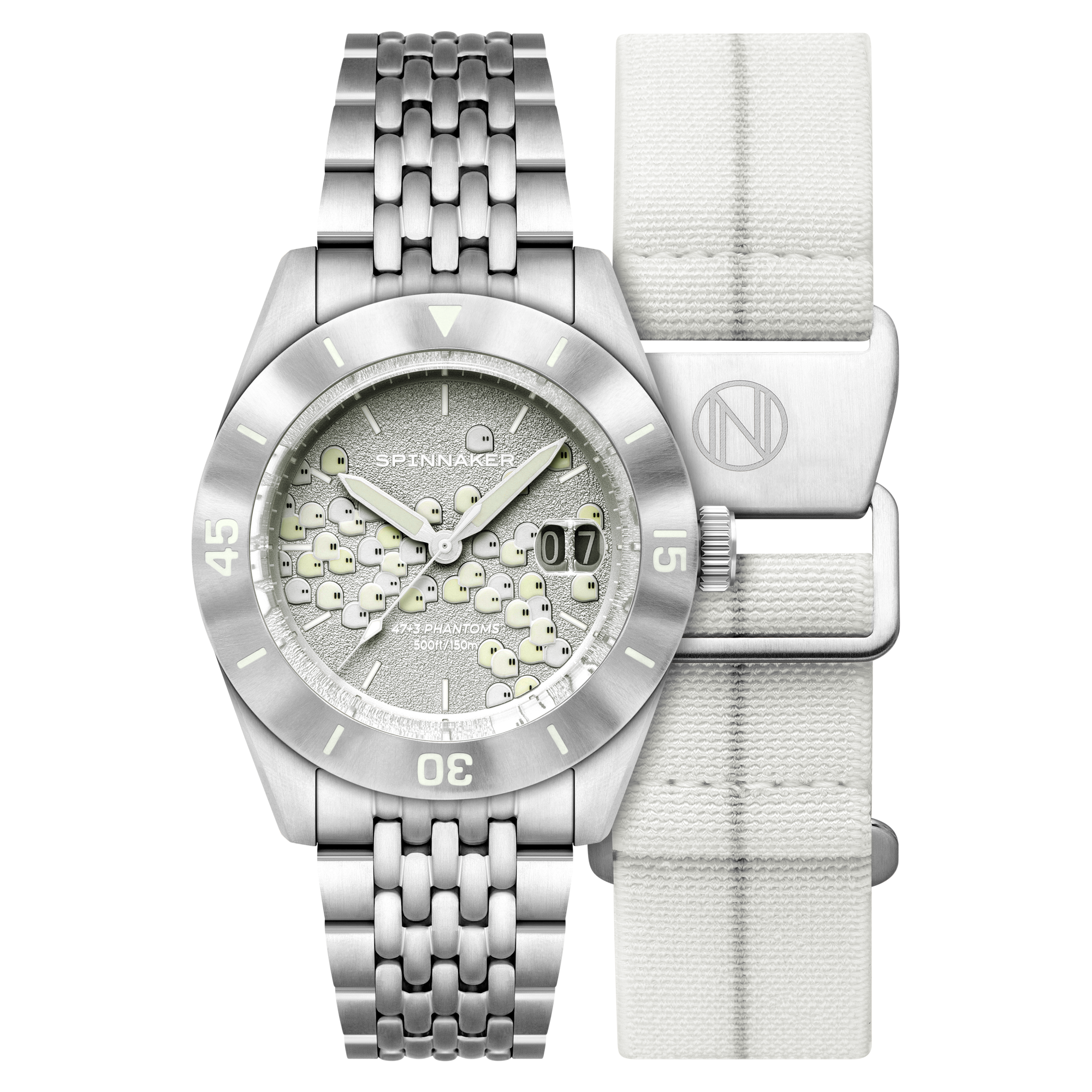 Spinnaker Fleuss Automatic Seconde Seconde 2025 Edition 43mm Phantom White Men's Watch SP-5170-11B