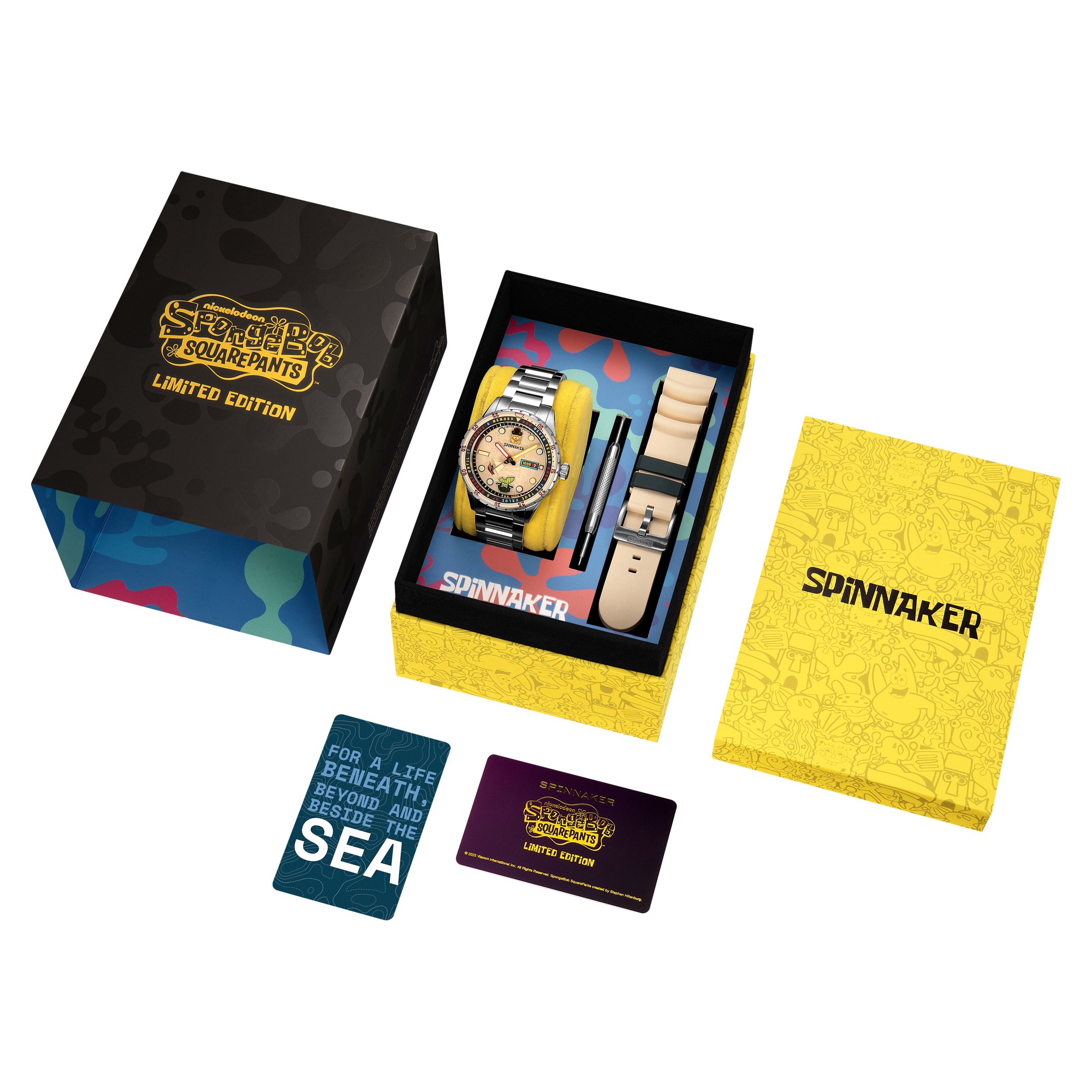 SPINNAKER Spinnaker Hass Automatic Spongebob Search For Squarepants Limited Edition Seafaring Spongebob Men's Watch SP-5171-11