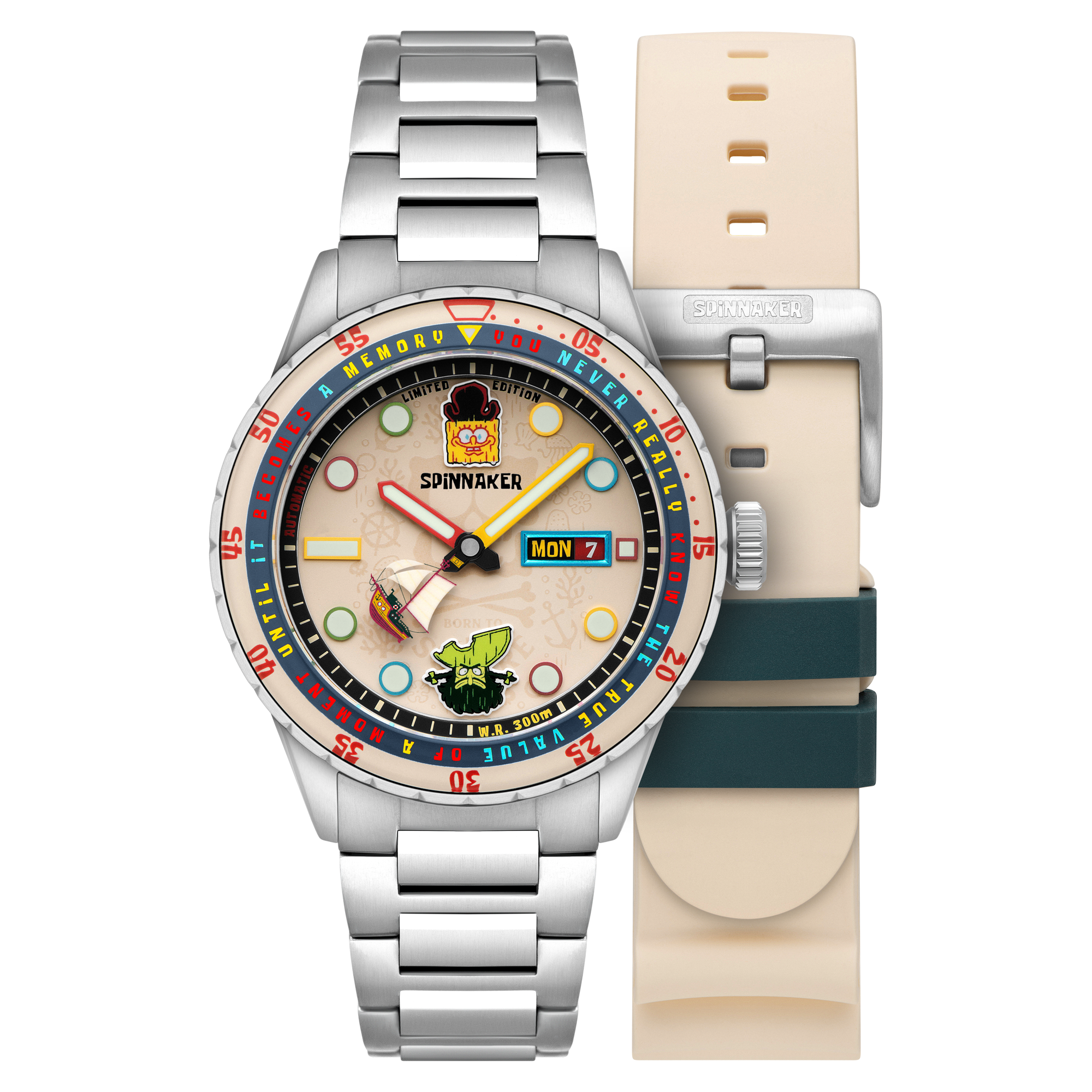 SPINNAKER Spinnaker Hass Automatic Spongebob Search For Squarepants Limited Edition Seafaring Spongebob Men's Watch SP-5171-11