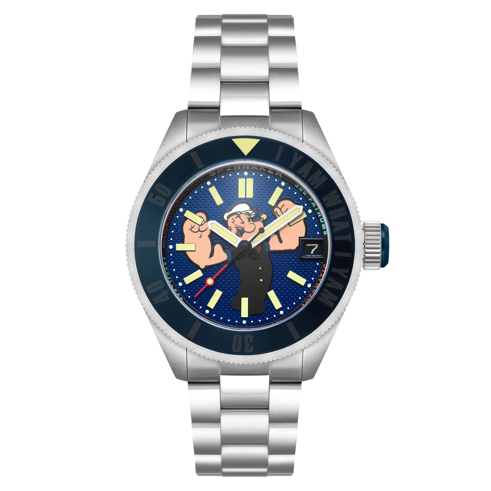 Spinnaker Piccard Automatic Popeye Forearm Fury Limited Edition Buoy Blue Men's Watch SP-5173-22