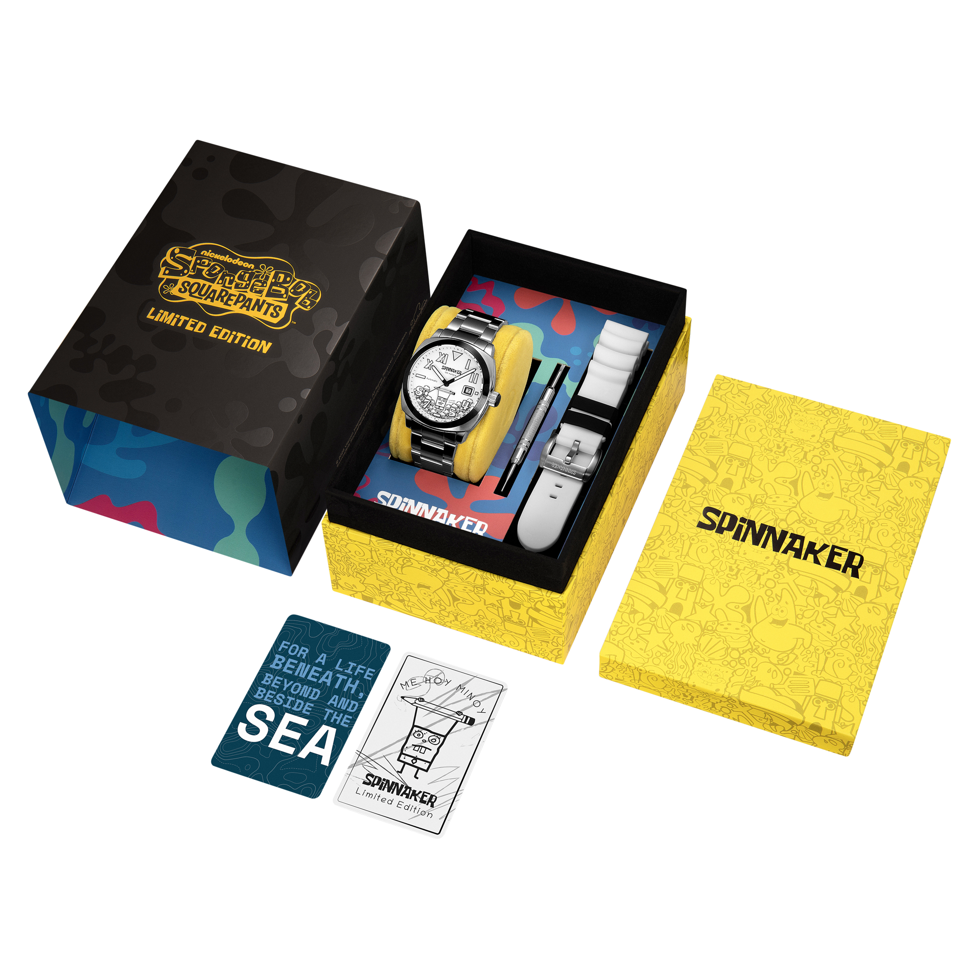 SPINNAKER Spinnaker Hull California Automatic Spongebob Squarepants Doodlebob Limited Edition Patty Parade Men's Watch SP-5174-11