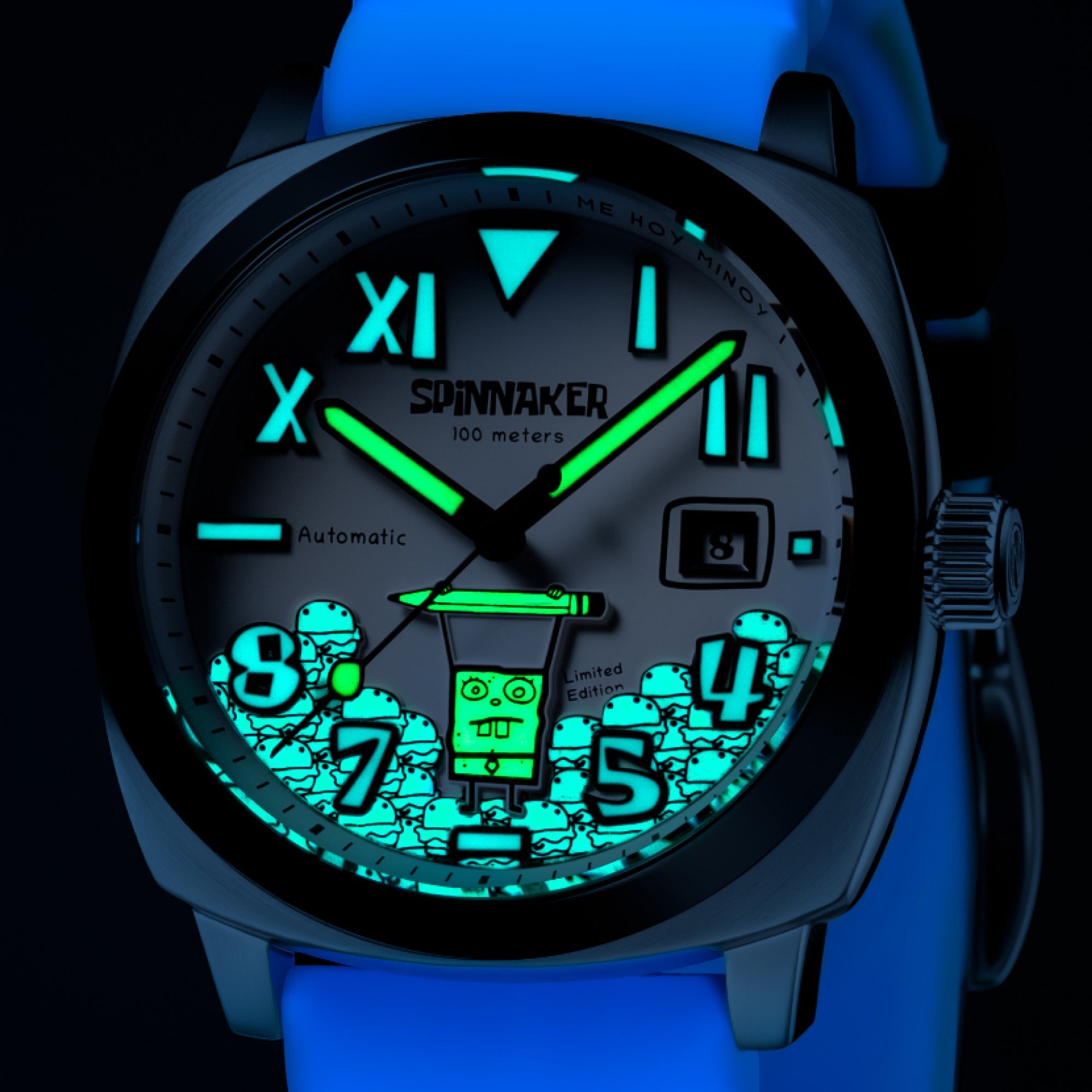 SPINNAKER Spinnaker Hull California Automatic Spongebob Squarepants Doodlebob Limited Edition Patty Parade Men's Watch SP-5174-11