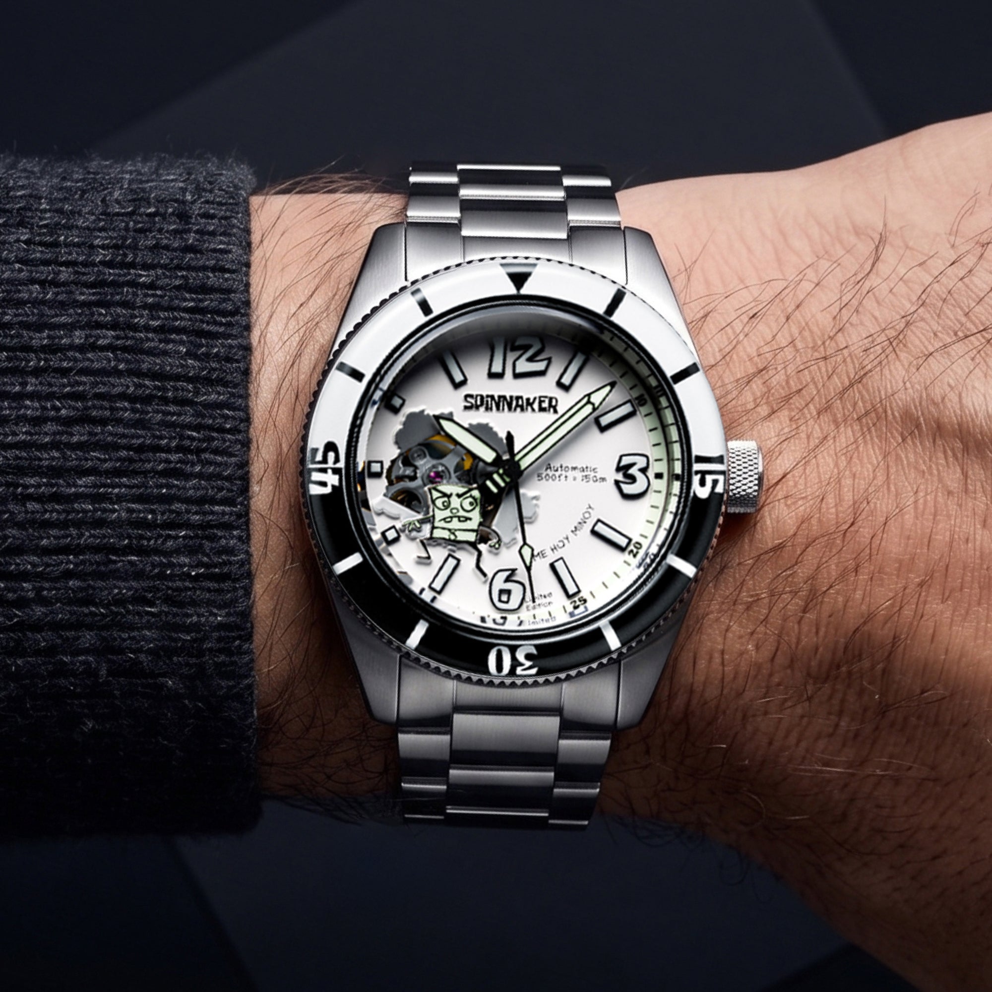 SPINNAKER Spinnaker Fleuss Automatic Spongebob Squarepants Doodlebob Limited Edition Ripped Reality Men's Watch SP-5175-11