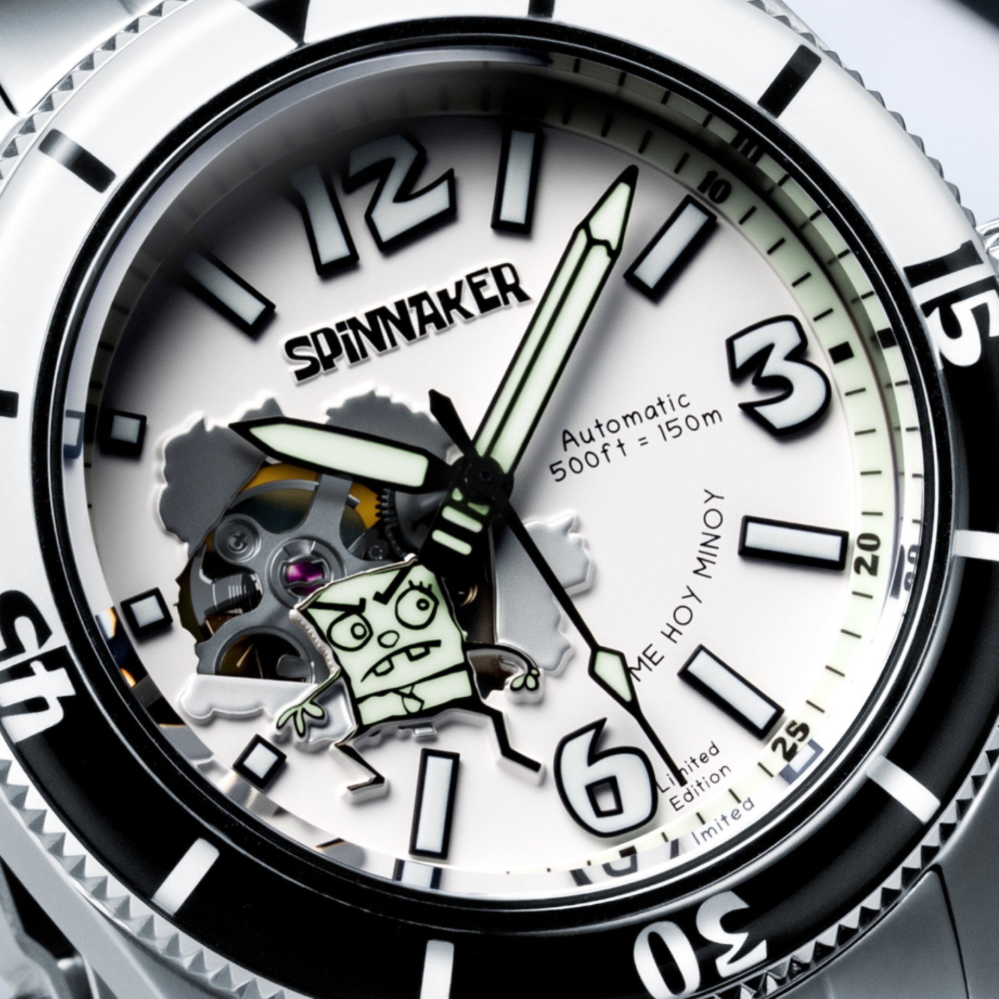 SPINNAKER Spinnaker Fleuss Automatic Spongebob Squarepants Doodlebob Limited Edition Ripped Reality Men's Watch SP-5175-11