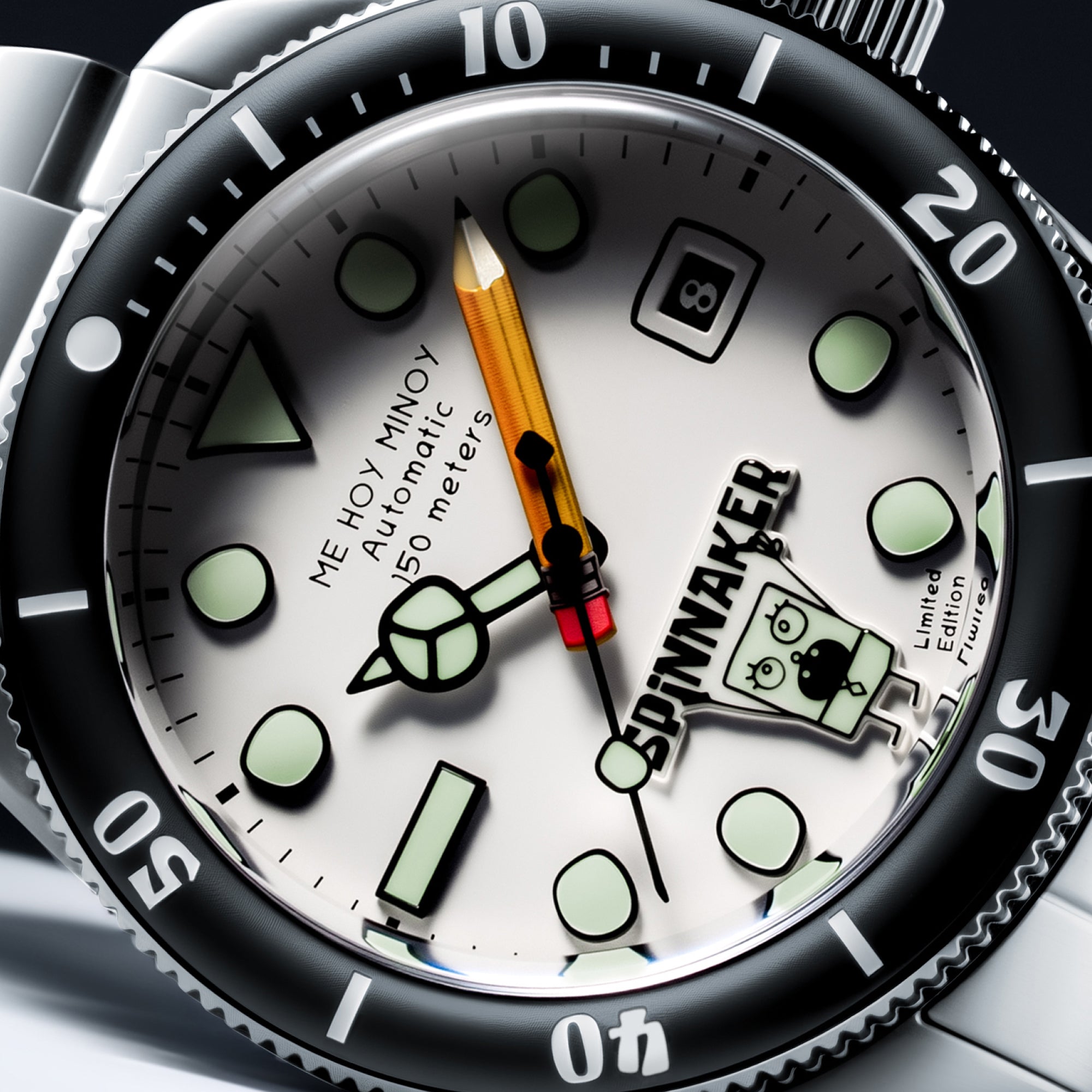SPINNAKER Spinnaker Croft Mid-Size Automatic Spongebob Squarepants Doodlebob Limited Edition Minute Sketch Men's Watch SP-5176-11