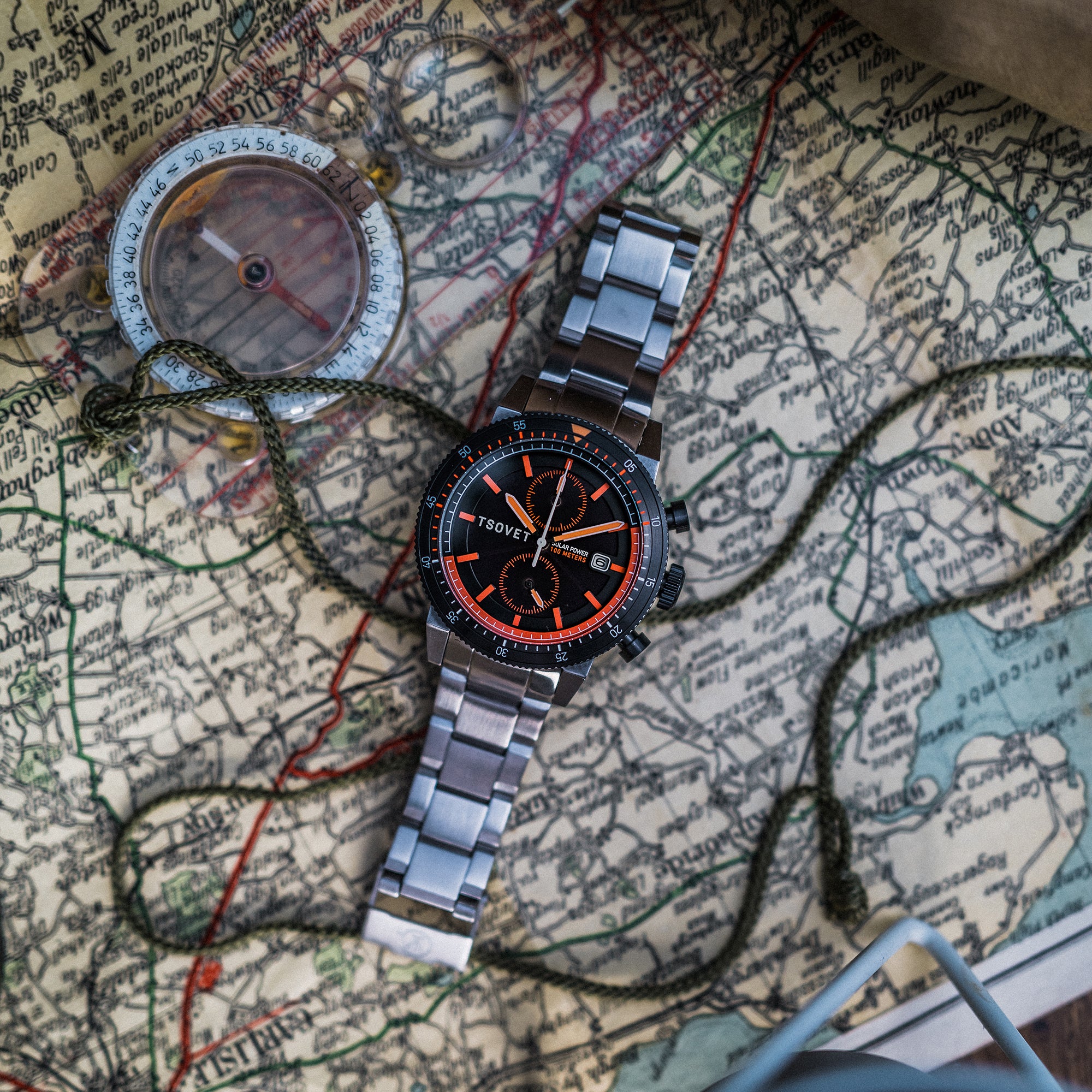 TSOVET Tsovet SLR FW42 Men's Japanese Solar Power Mix Eclipse Watch TS-4005-55