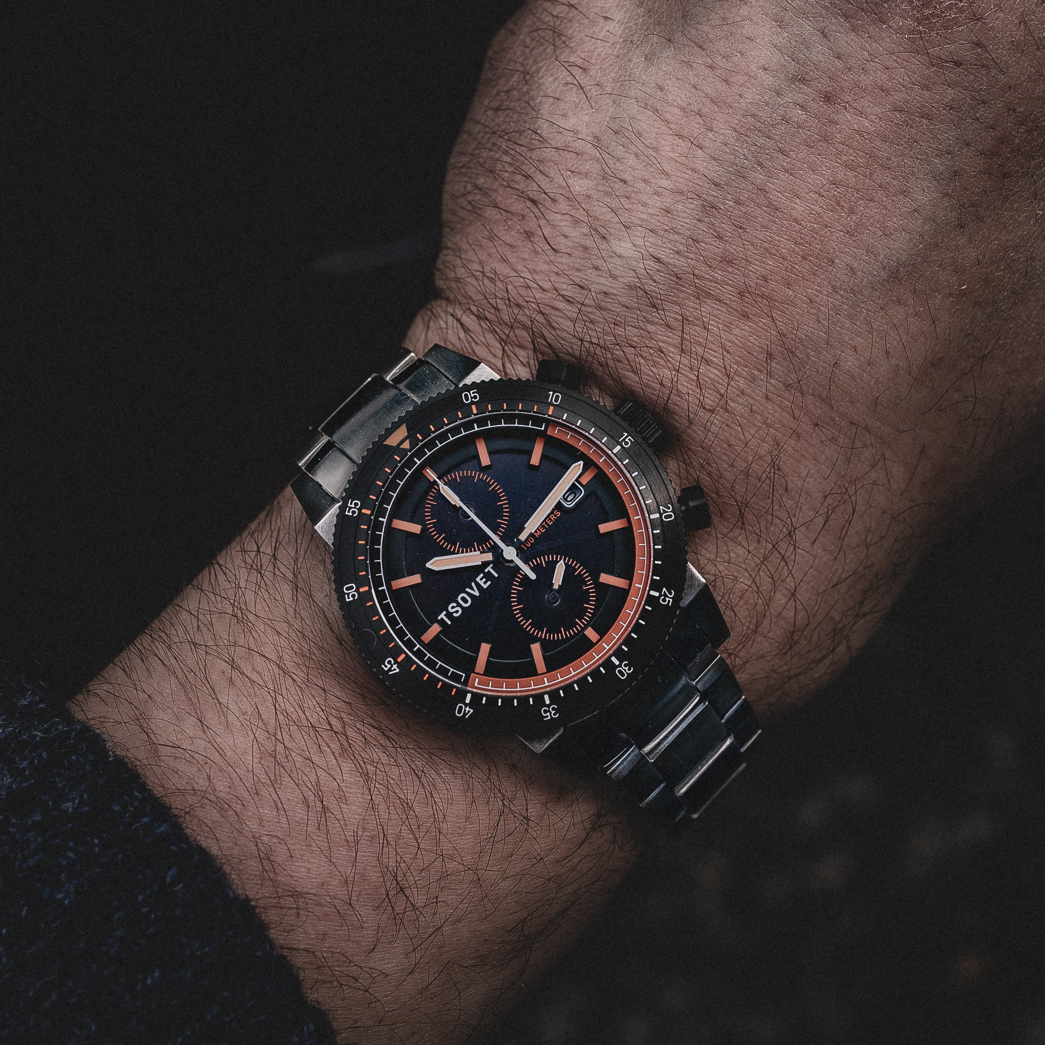 TSOVET Tsovet SLR FW42 Men's Japanese Solar Power Mix Eclipse Watch TS-4005-55