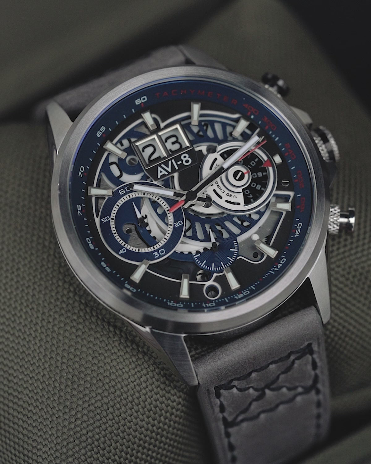 AVI-8 AVI-8 Hawker Harrier Matador Men's Japanese Quartz Chronograph Marine Grey Watch AV-4065-04