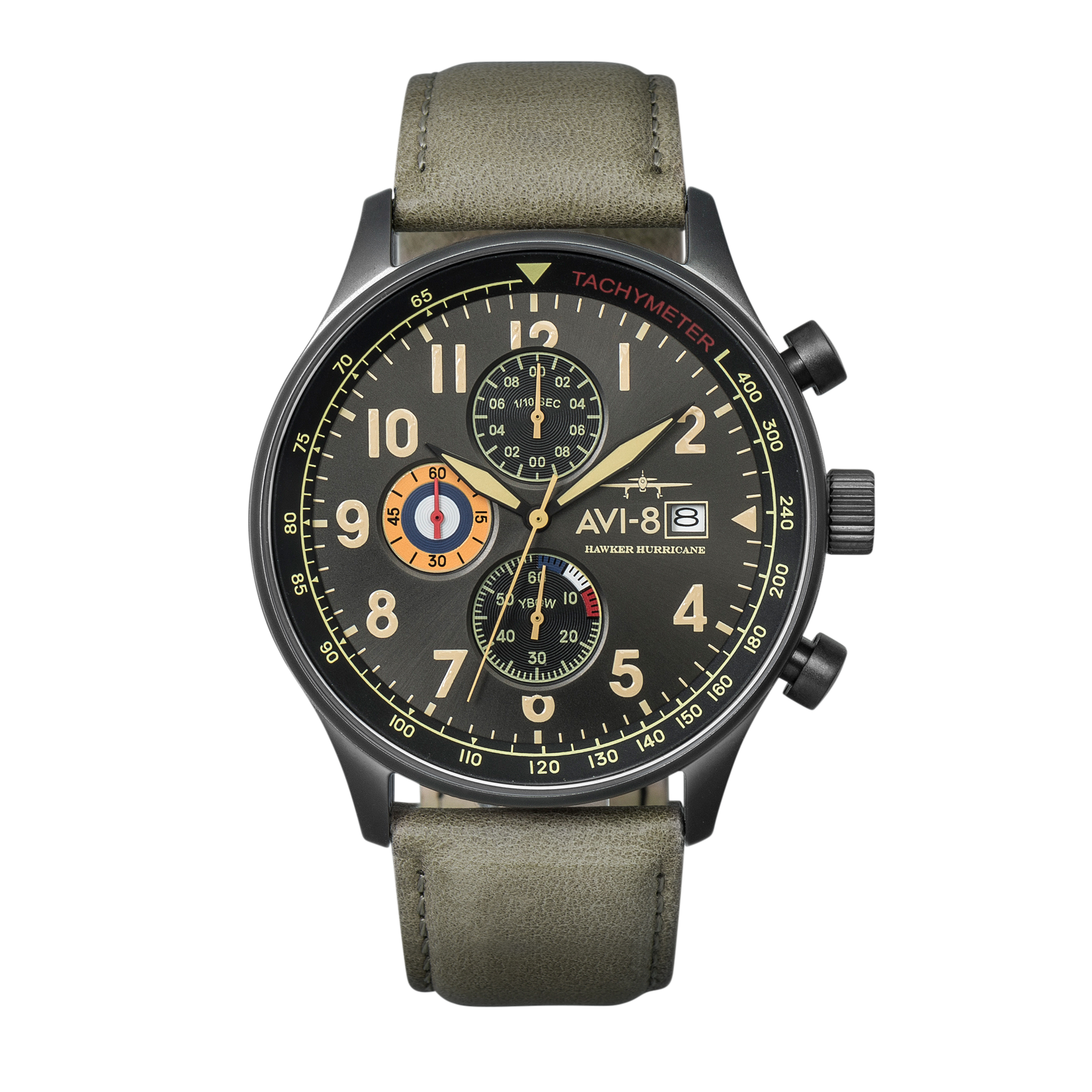 AVI-8 AVI-8 Pilot Hawker Hurricane Men's Japanese Quartz Dark Earth Watch AV-4011-0E