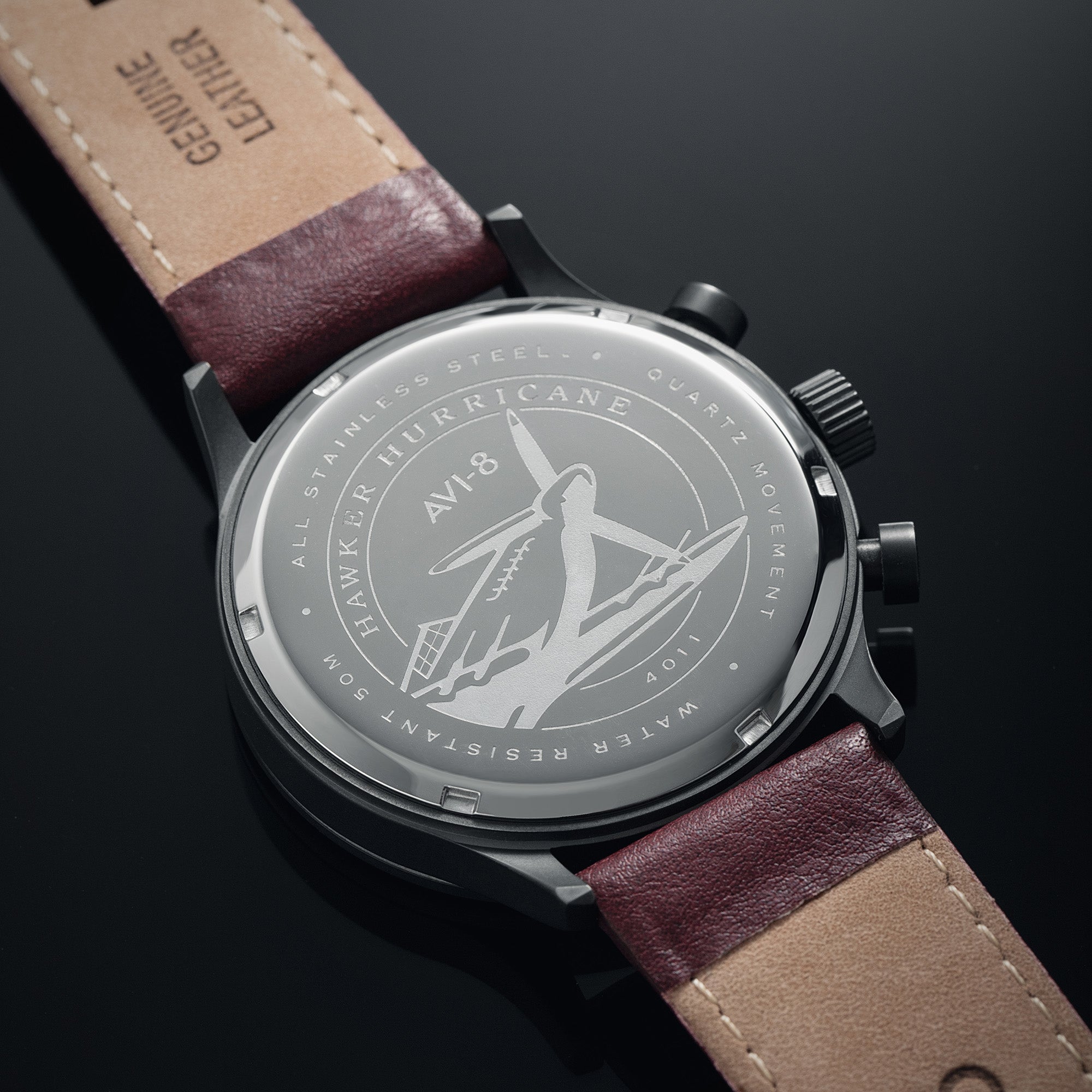 AVI-8 AVI-8 Hawker Hurricane Classic Chronograph Blood Red Men's Watch AV-4011-0S