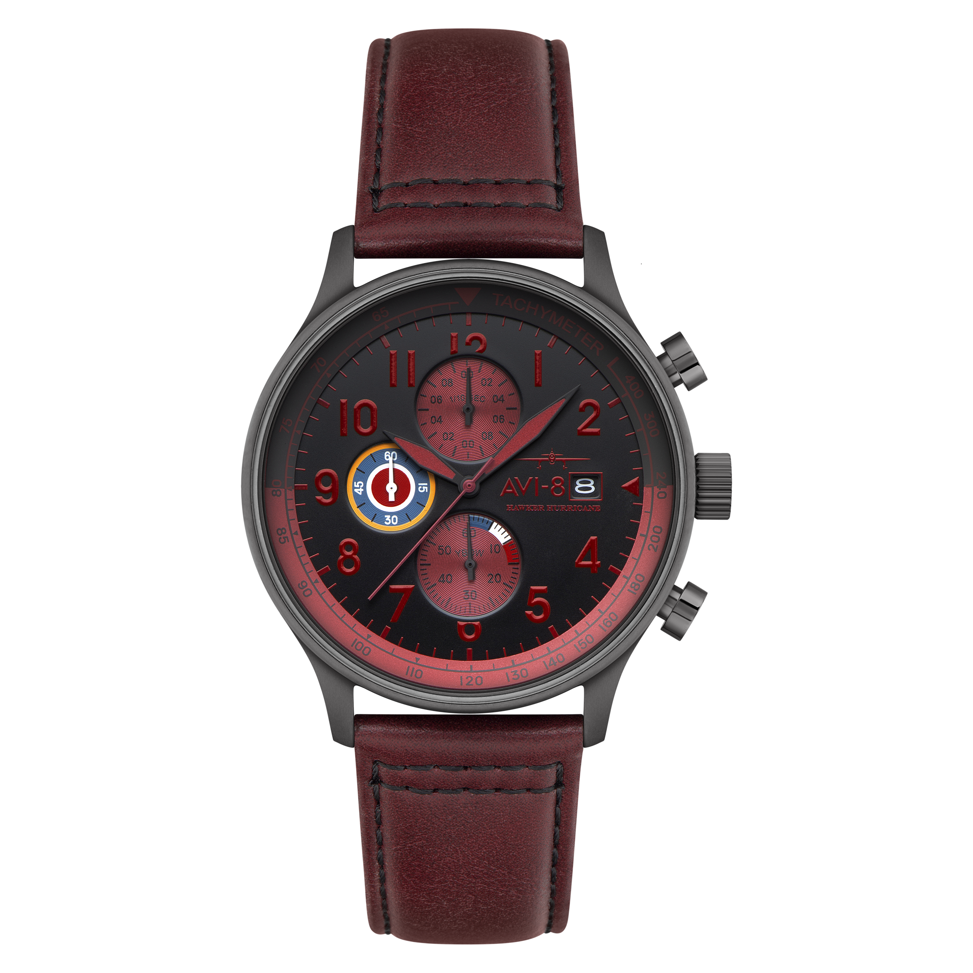 AVI-8 AVI-8 Hawker Hurricane Classic Chronograph Blood Red Men's Watch AV-4011-0S